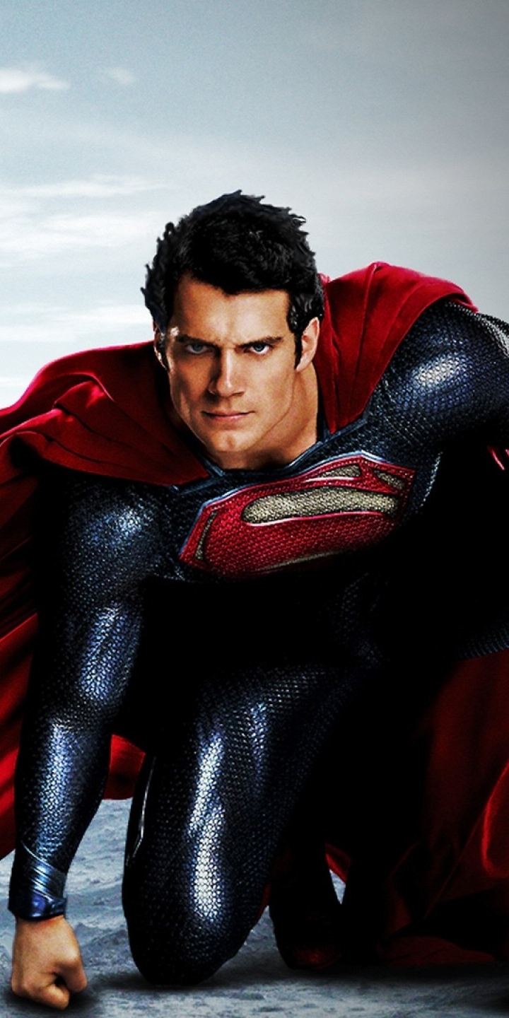 Download mobile wallpaper Superman, Man Of Steel, Movie, Henry Cavill for free.