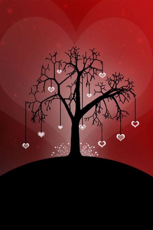 Скачати мобільні шпалери Дерево, Кохання, Серце, Художній безкоштовно.