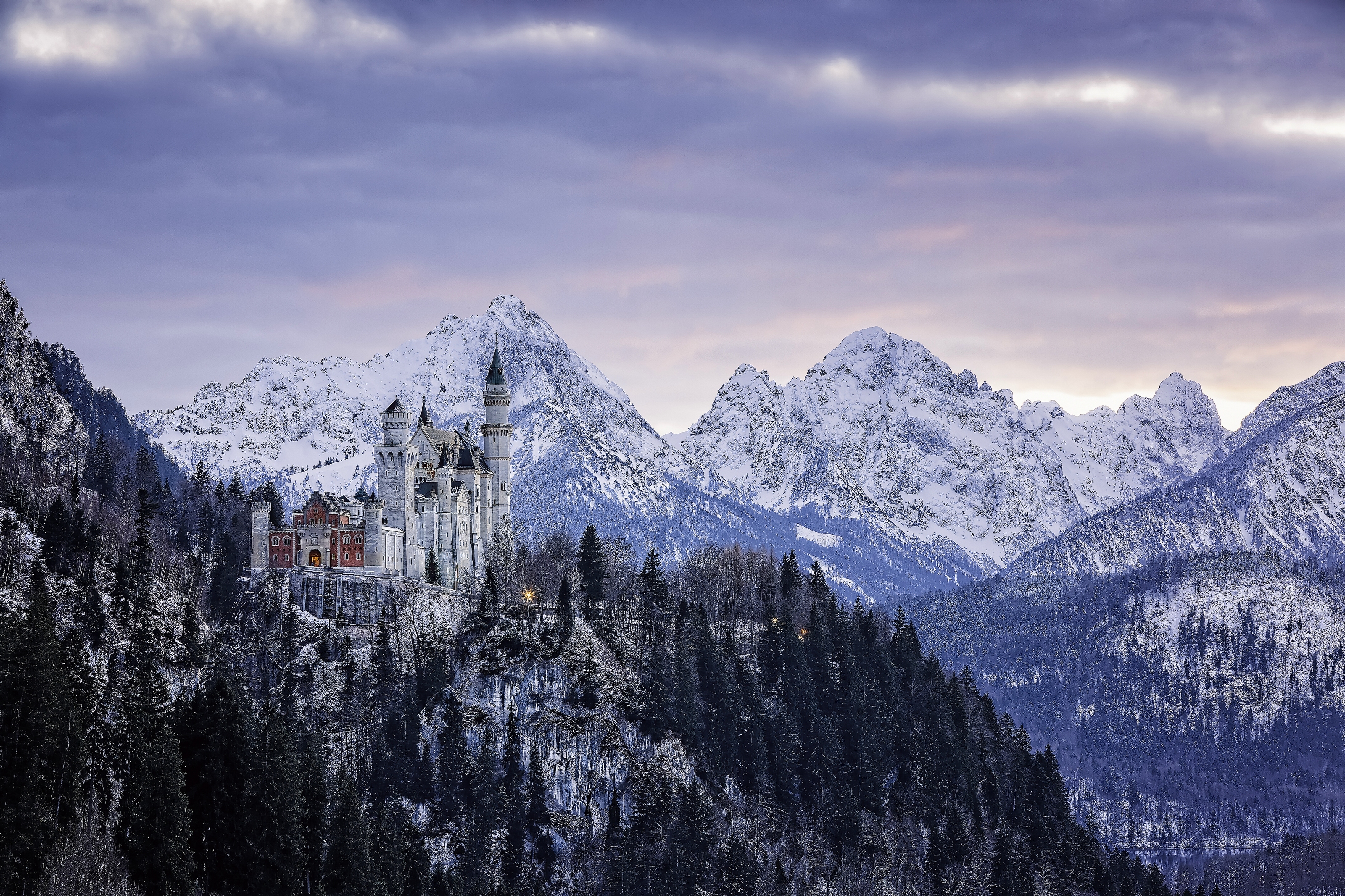 137897 скачать обои бавария, германия, природа, замок нойшванштайн - заставки и картинки бесплатно