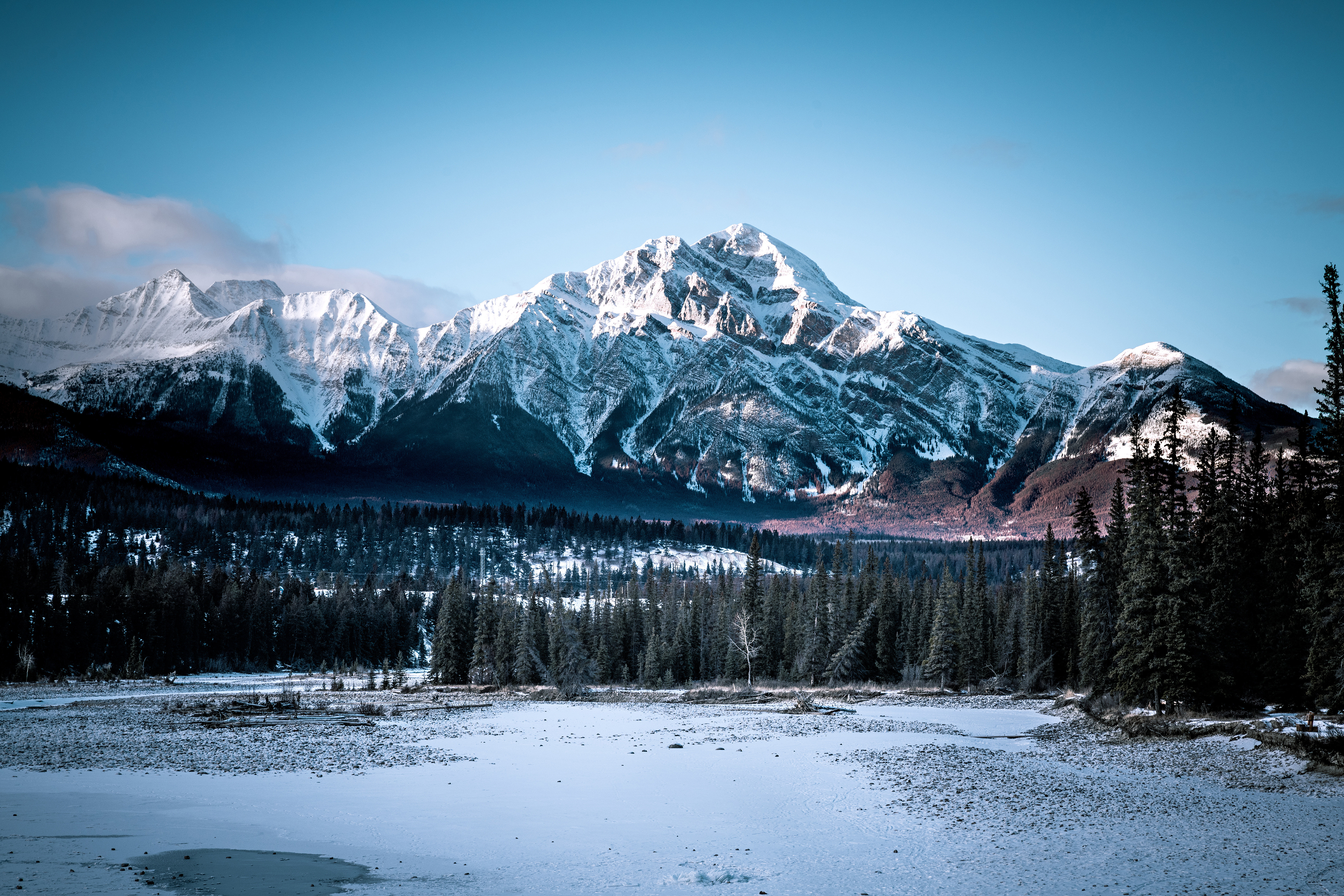 Descarga gratis la imagen Naturaleza, Montañas, Nieve, Bosque, Cubierto De Nieve, Nevado, Vértice, Tops en el escritorio de tu PC