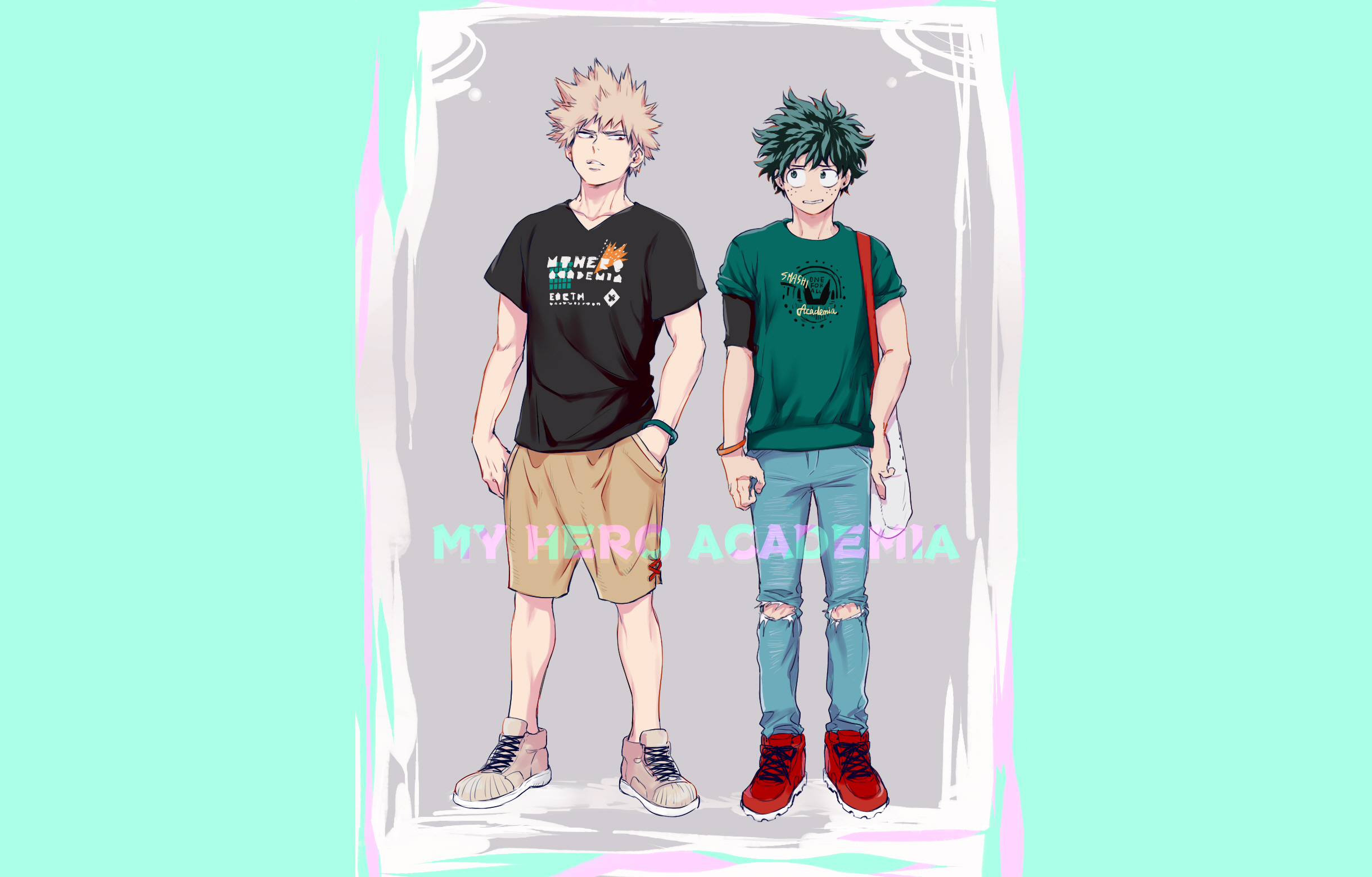 Baixe gratuitamente a imagem Anime, Izuku Midoriya, Katsuki Bakugou, Minha Academia De Heróis na área de trabalho do seu PC