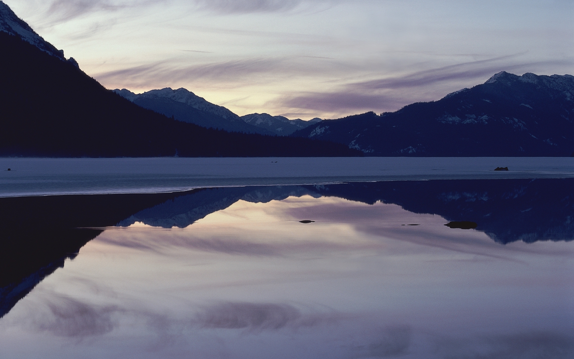 Laden Sie das Wasser, Mountains, Landschaft, Sunset-Bild kostenlos auf Ihren PC-Desktop herunter