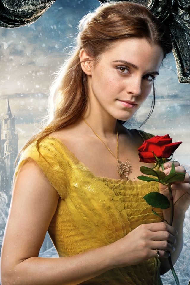 Descarga gratuita de fondo de pantalla para móvil de Rosa, Emma Watson, Películas, La Bella Y La Bestia (2017).