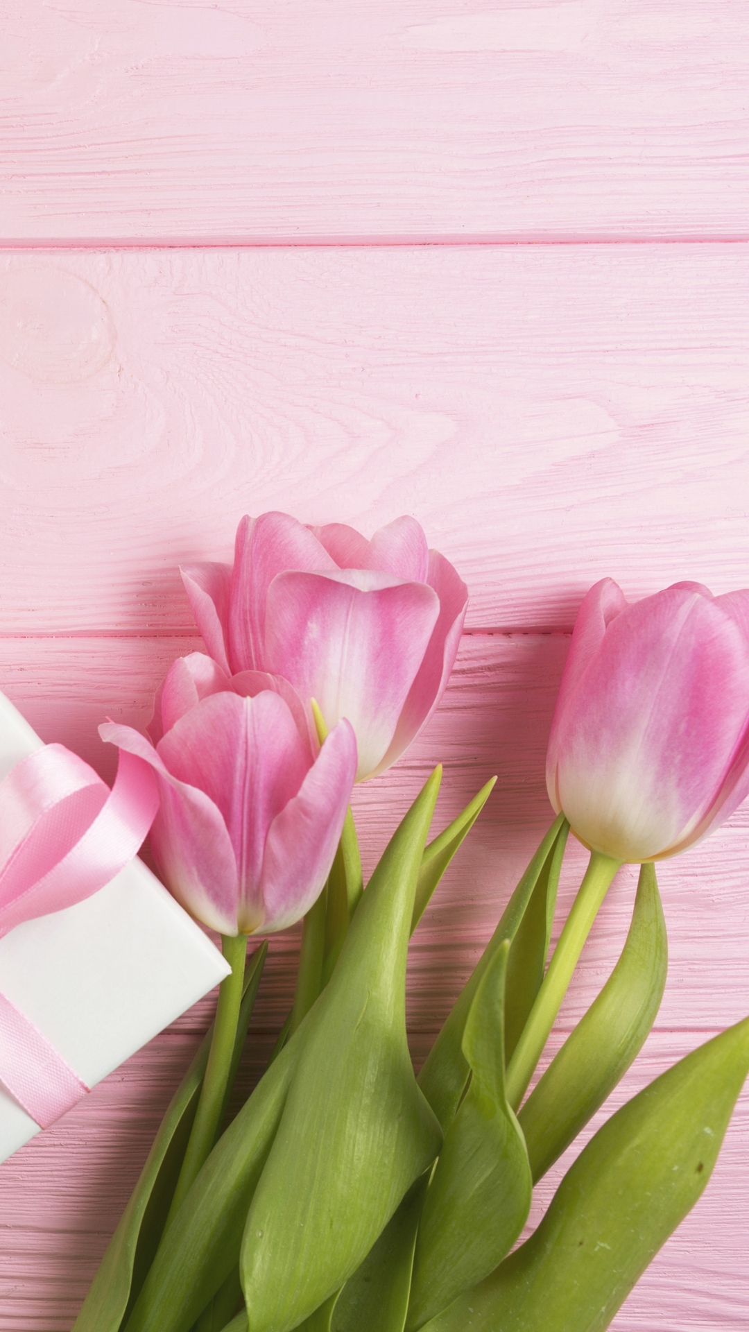 Download mobile wallpaper Flower, Holiday, Gift, Tulip, Pink Flower, Mother's Day for free.