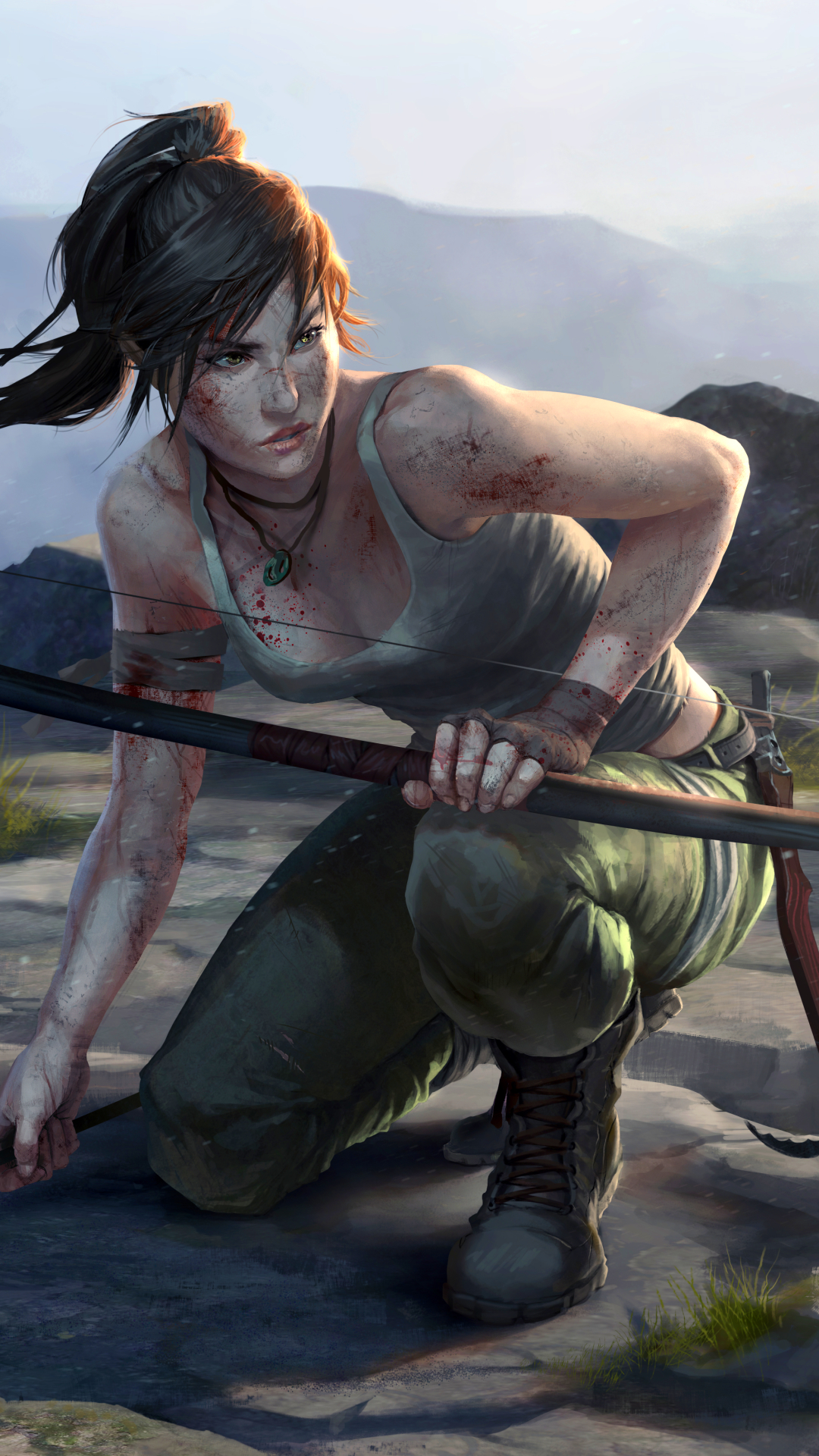 Descarga gratuita de fondo de pantalla para móvil de Tomb Raider, Arco, Videojuego, Mujer Guerrera, Lara Croft, Asaltante De Tumbas (2013).