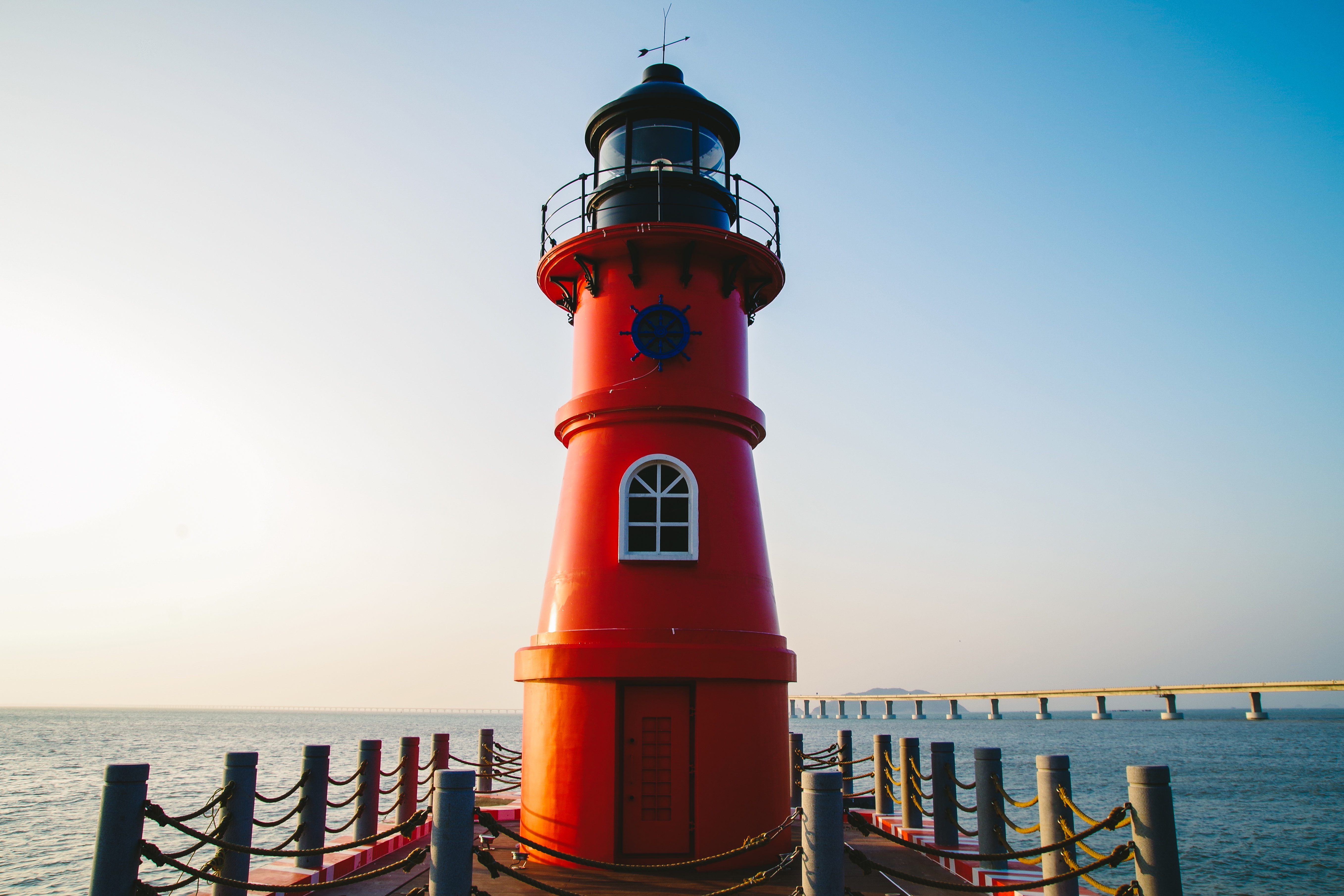 lighthouse, nature, sea, pier Free Stock Photo