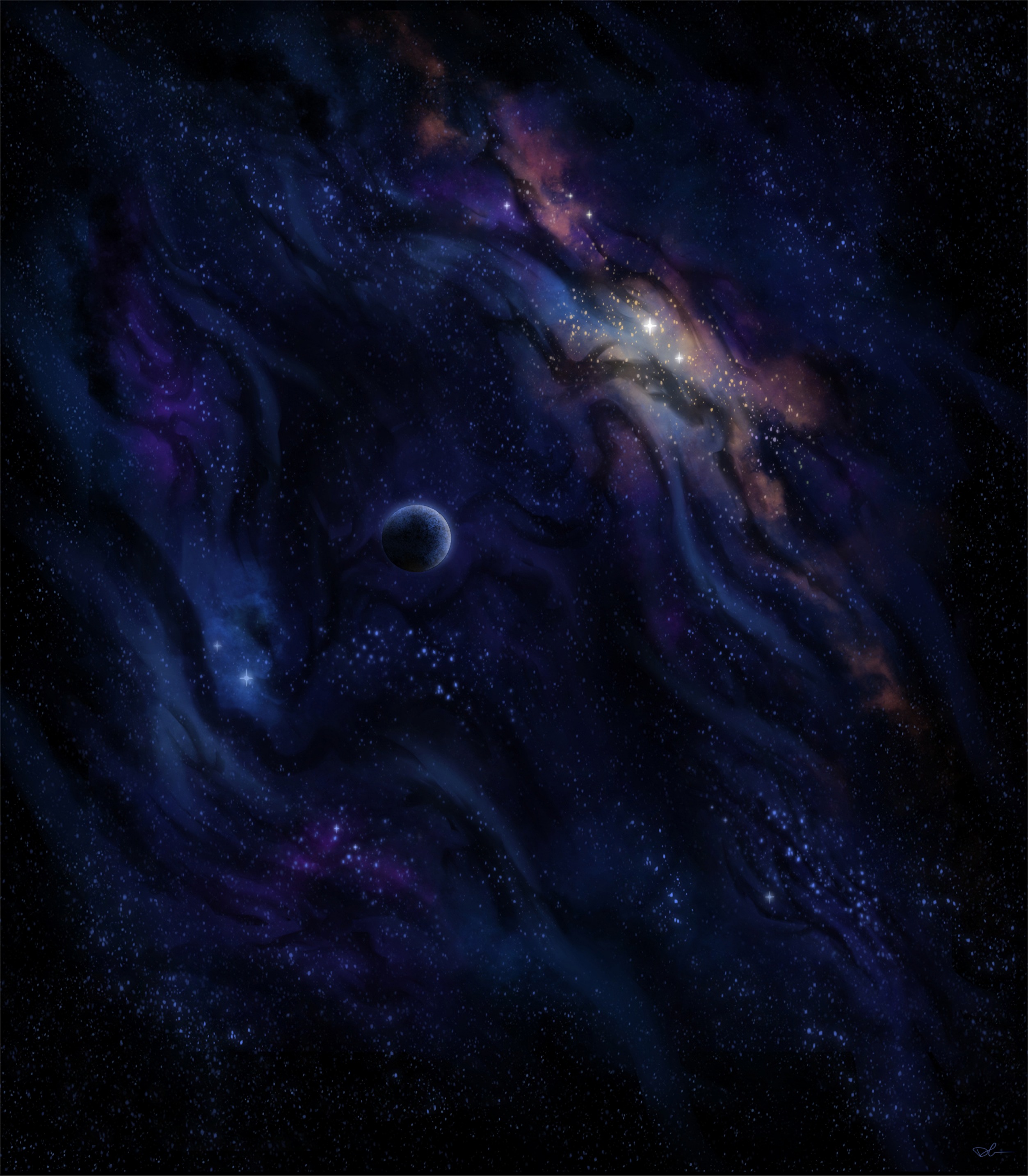 Free download wallpaper Nebula, Planet, Galaxy, Stars, Universe, Dark on your PC desktop