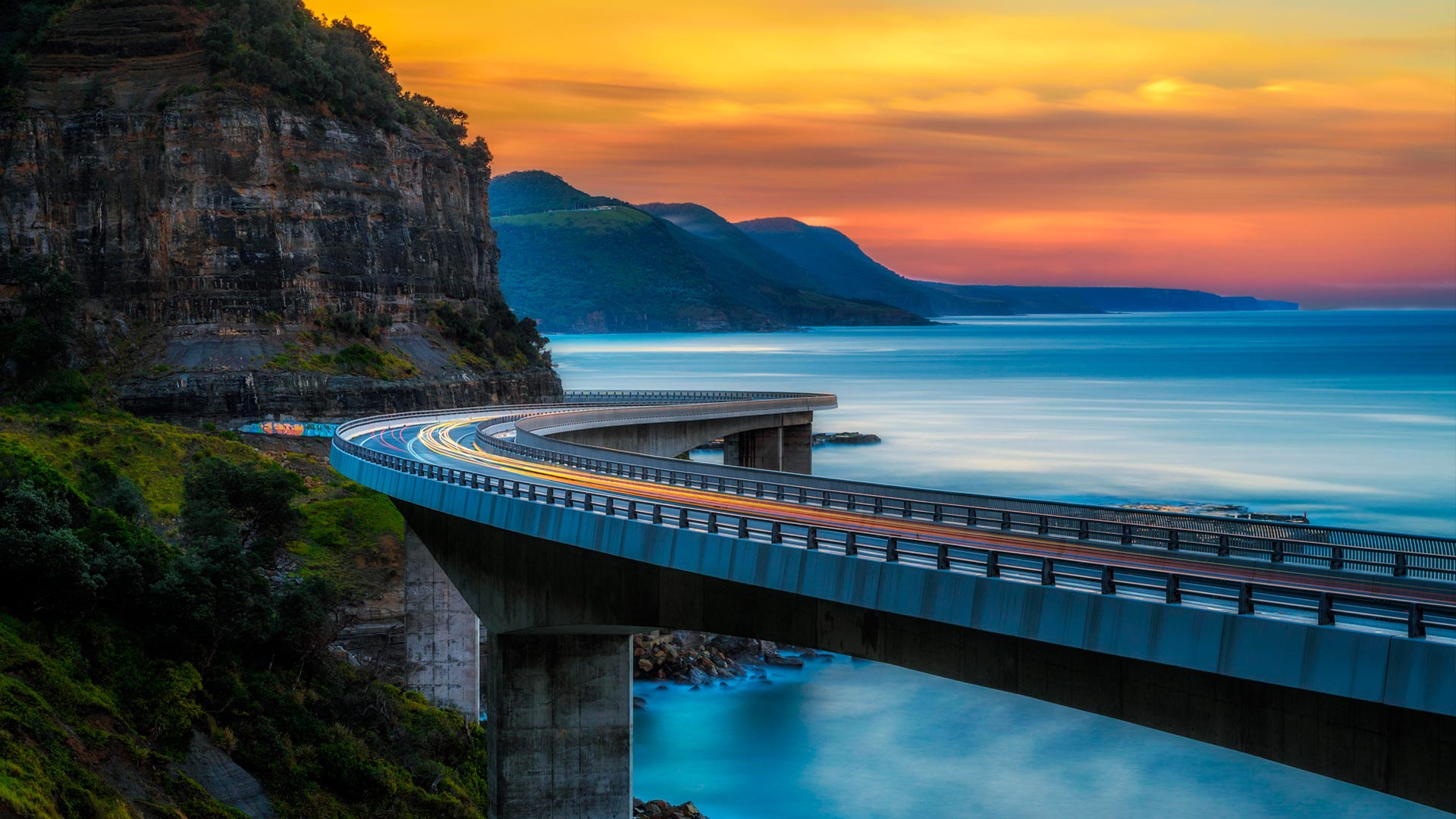Free download wallpaper Bridges, Ocean, Bridge, Australia, Man Made, Sea Cliff Bridge on your PC desktop