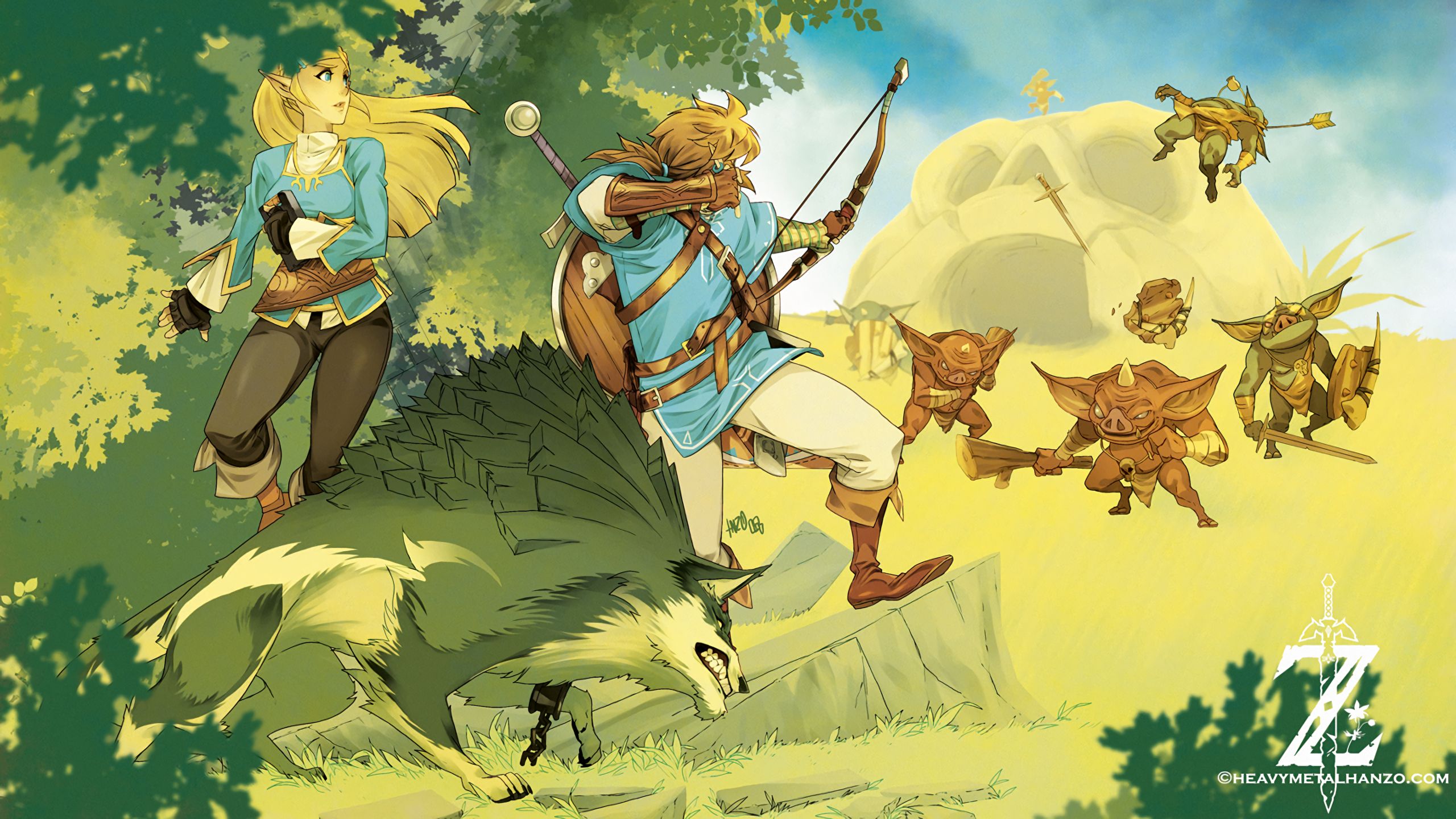 Download mobile wallpaper Link, Video Game, Zelda, Wolf Link, The Legend Of Zelda: Breath Of The Wild for free.