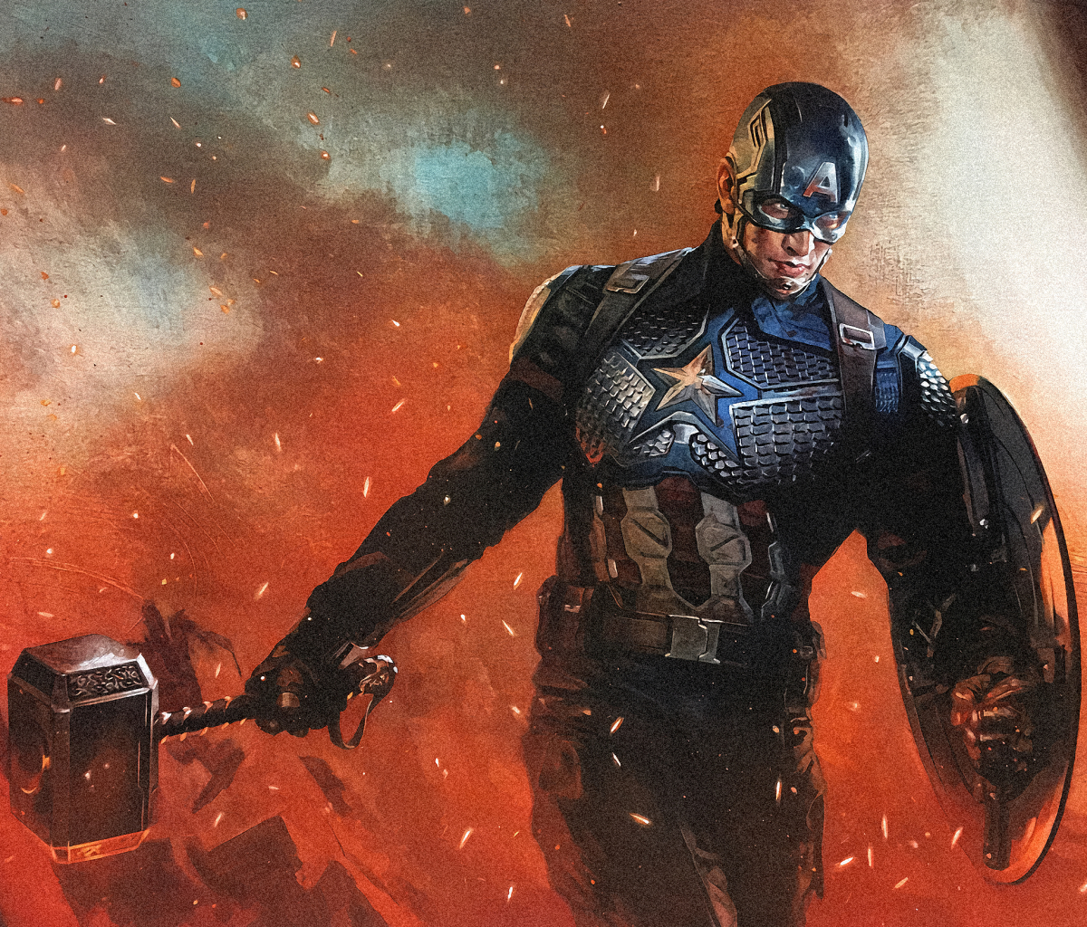 Download mobile wallpaper Captain America, Movie, Mjölnir, The Avengers, Steve Rogers, Avengers Endgame for free.