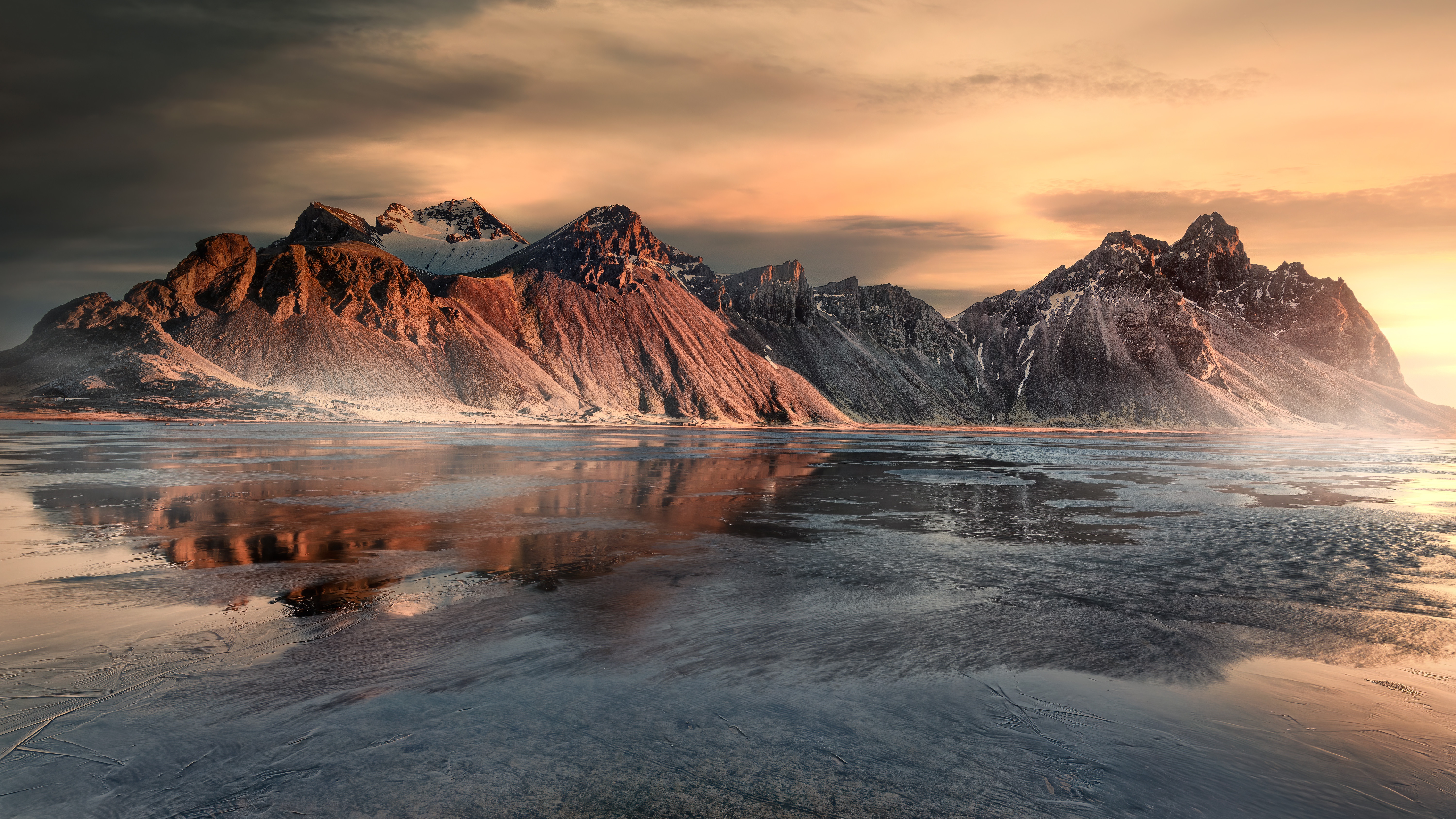 494304壁紙のダウンロード地球, ヴェストラホルン, アイスランド, 山, 自然, 反射, ヴェストラホルン山, 山岳-スクリーンセーバーと写真を無料で
