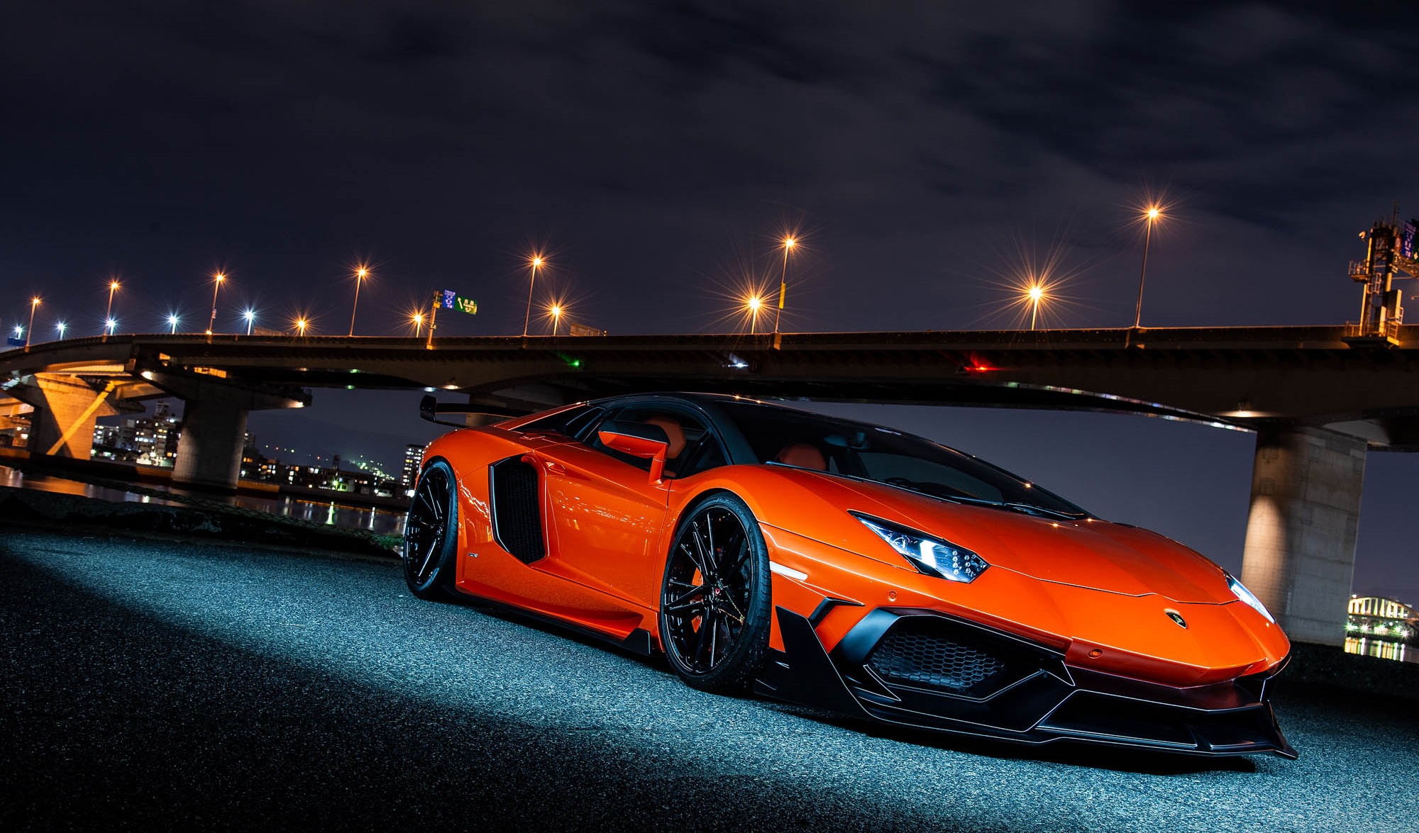 Laden Sie das Lamborghini, Autos, Supersportwagen, Lamborghini Aventador, Fahrzeuge, Orangefarbenes Auto-Bild kostenlos auf Ihren PC-Desktop herunter