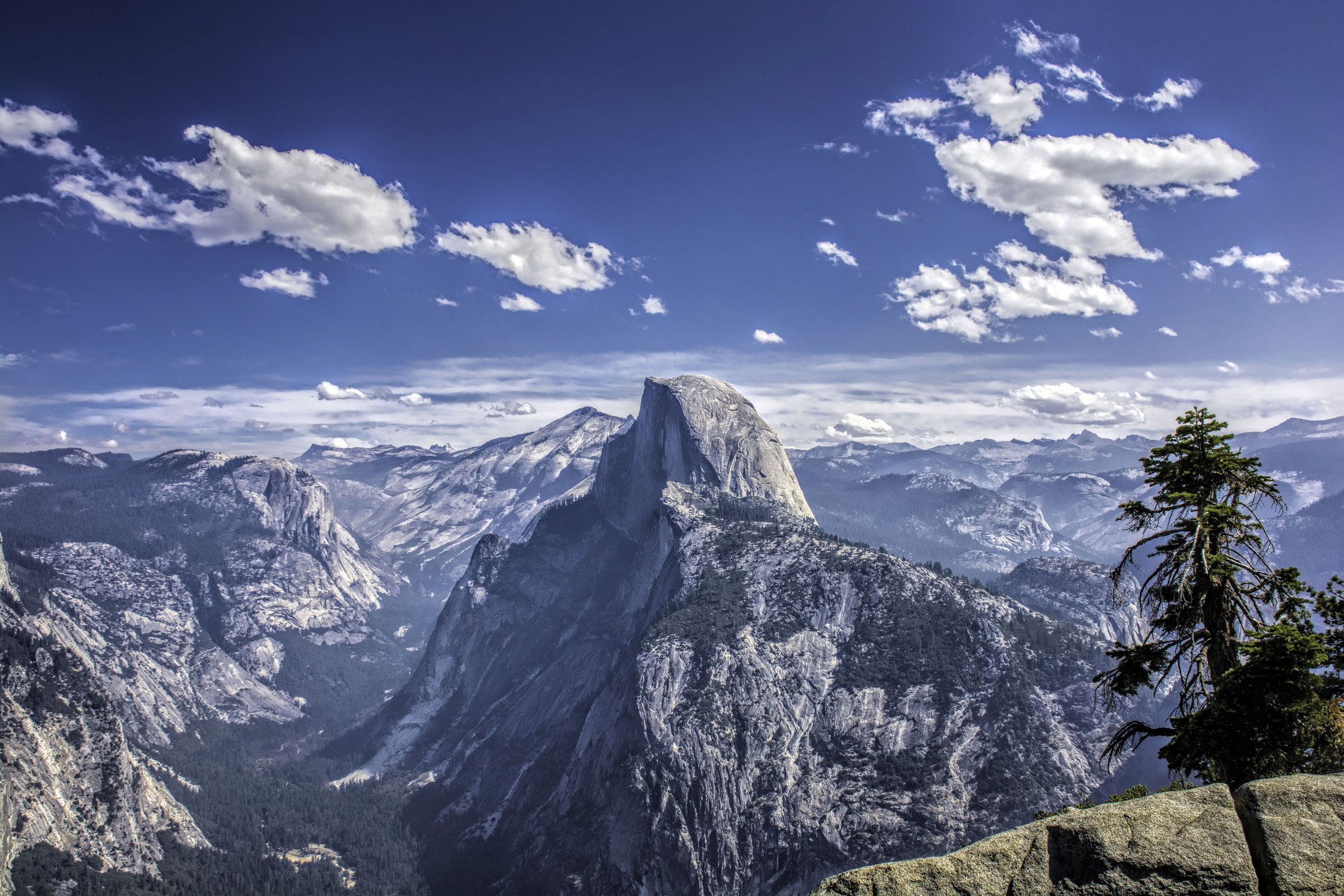 Download PC Wallpaper mountains, nature, sky, usa, vertex, united states, tops, california, yosemite