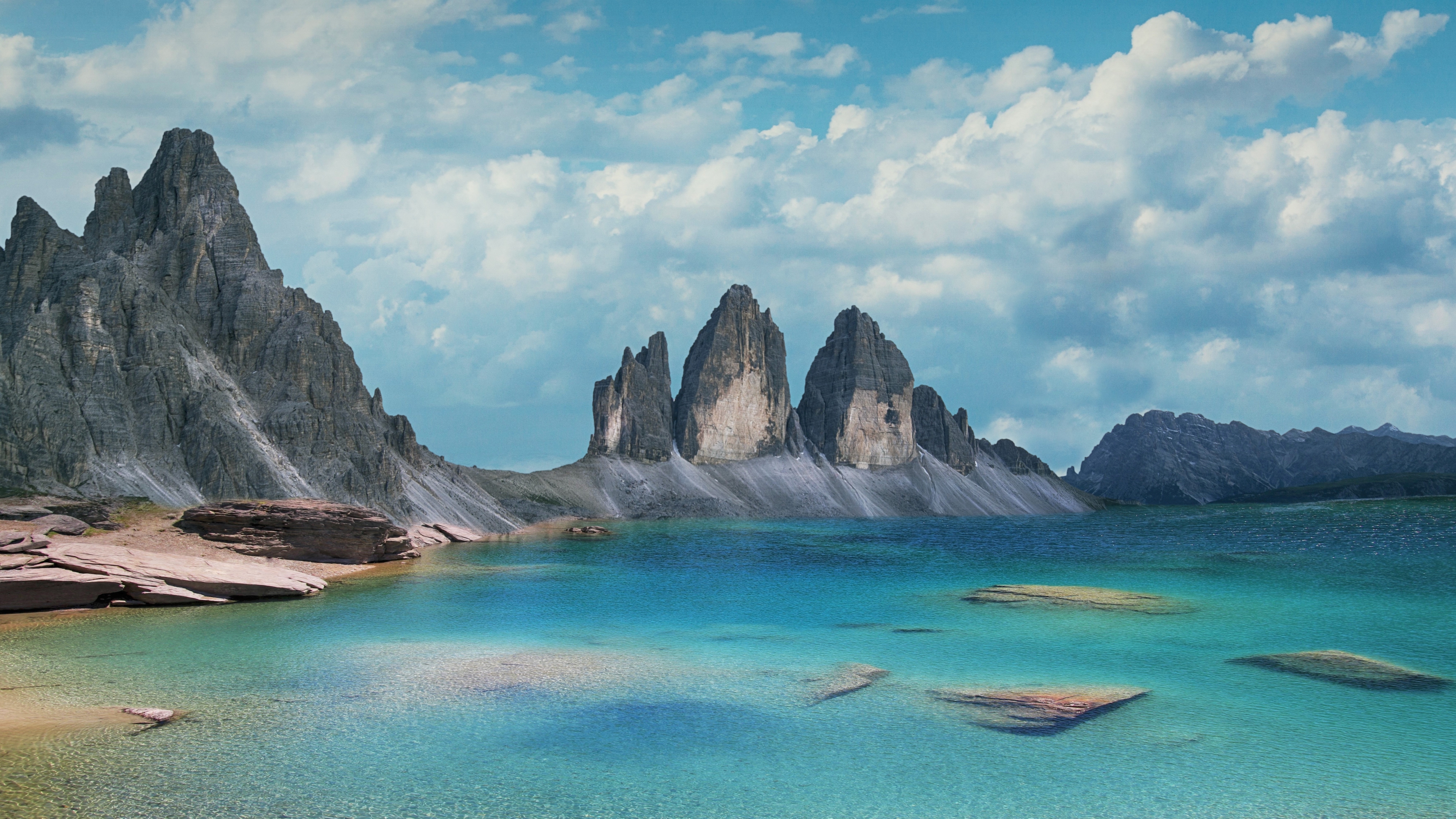 Free download wallpaper Landscape, Sea, Mountain, Earth on your PC desktop