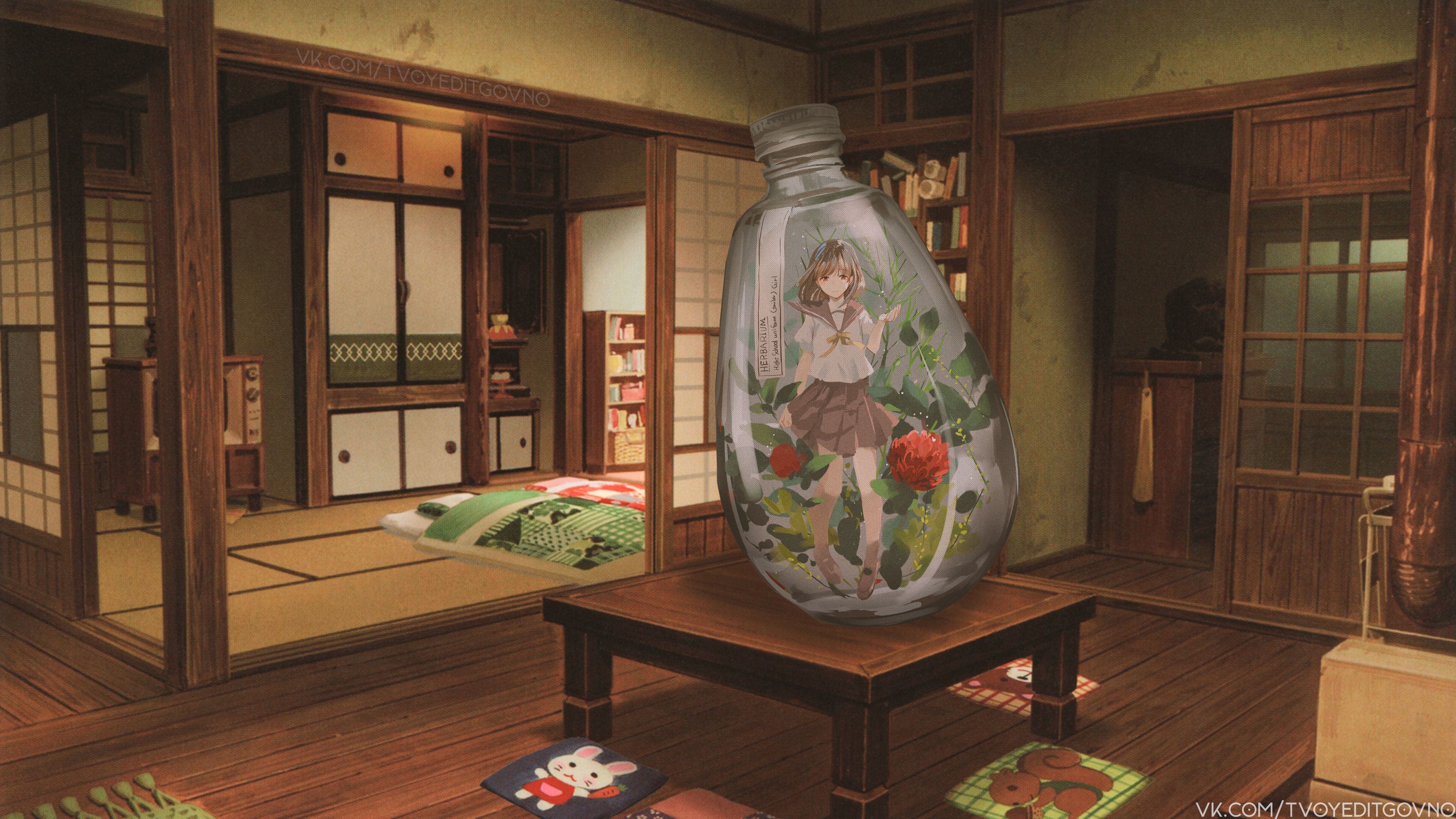 Free download wallpaper Anime, Bottle, Original on your PC desktop