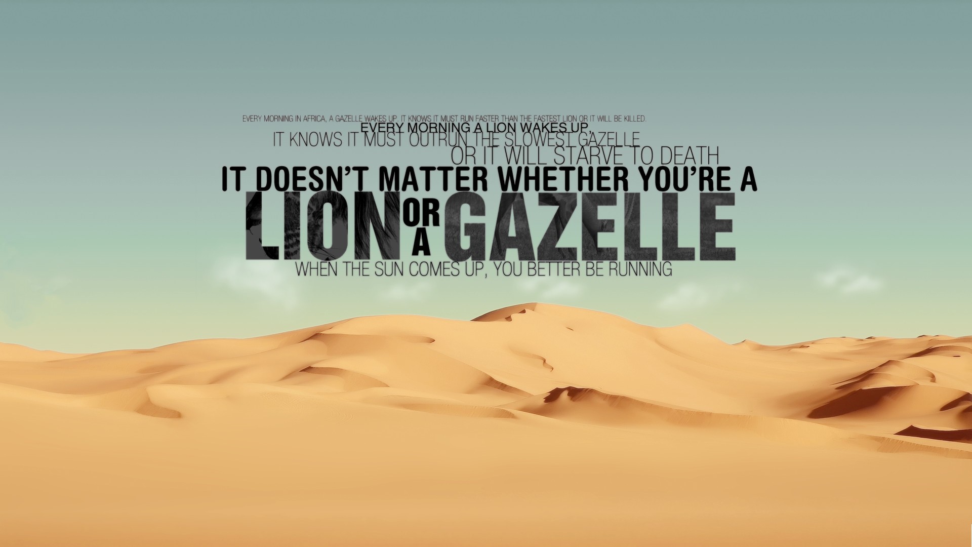 Download mobile wallpaper Desert, Typography, Quote, Statement, Misc, Citation for free.