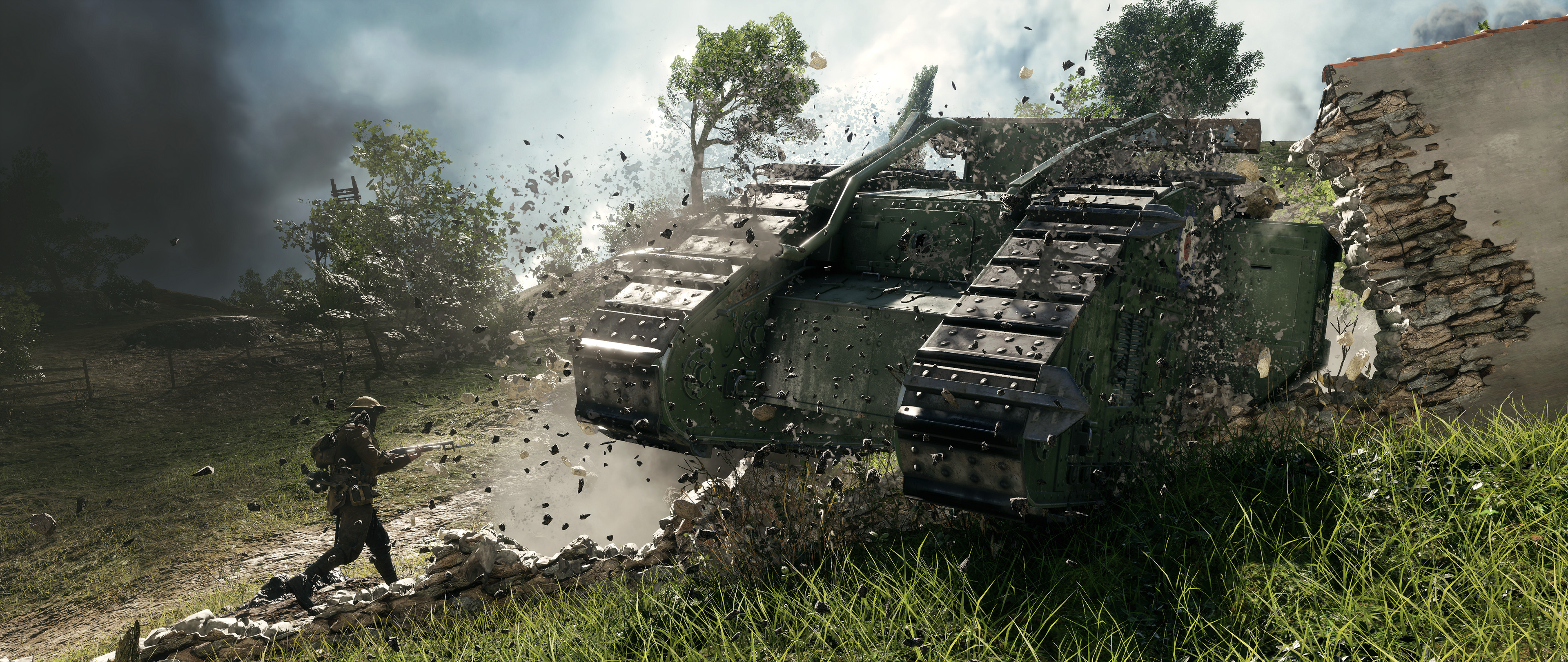 Laden Sie das Schlachtfeld, Panzer, Computerspiele, Battlefield 1-Bild kostenlos auf Ihren PC-Desktop herunter