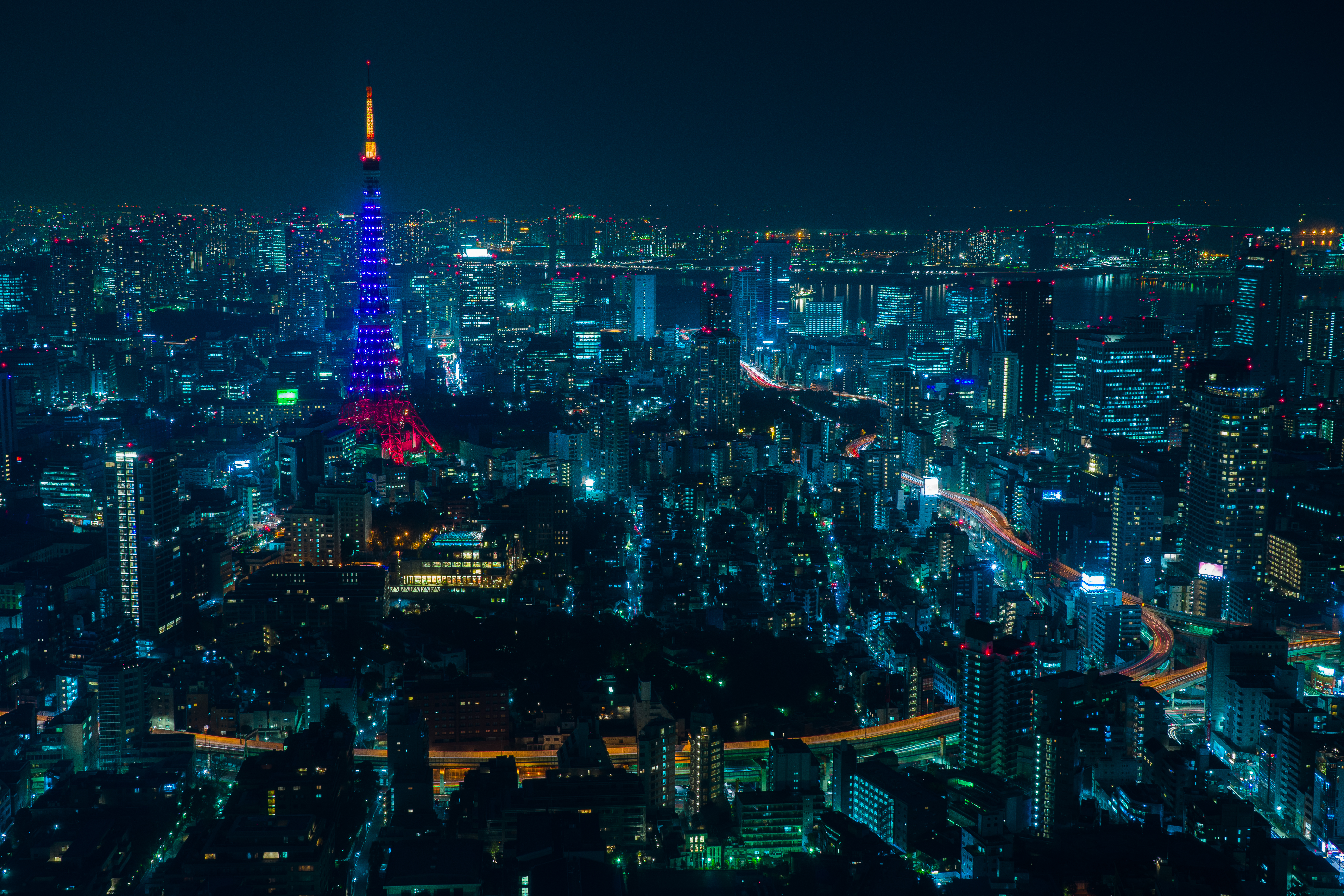 139575 télécharger l'image tokyo, villes, gratte ciel, ville de nuit, grattes ciels - fonds d'écran et économiseurs d'écran gratuits