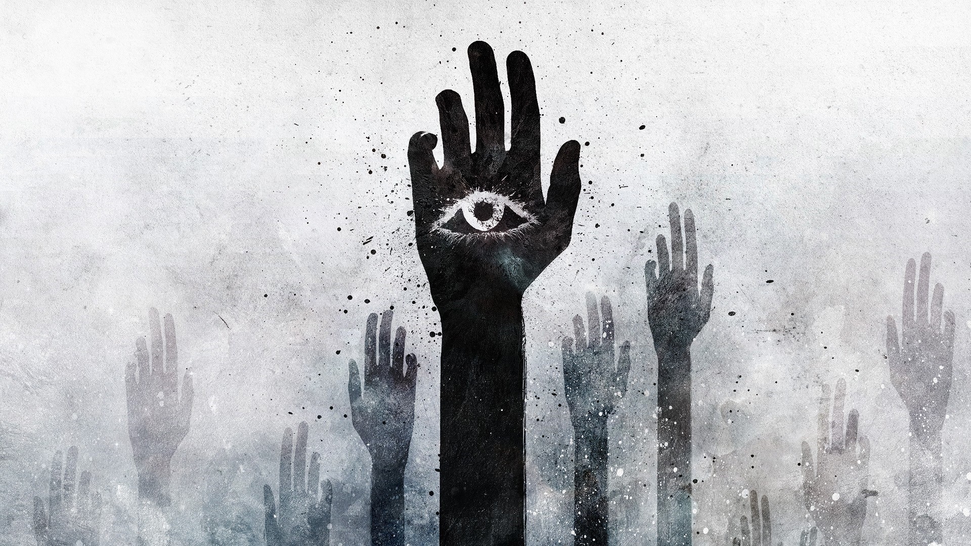 Free download wallpaper Hand, Artistic, Eye on your PC desktop