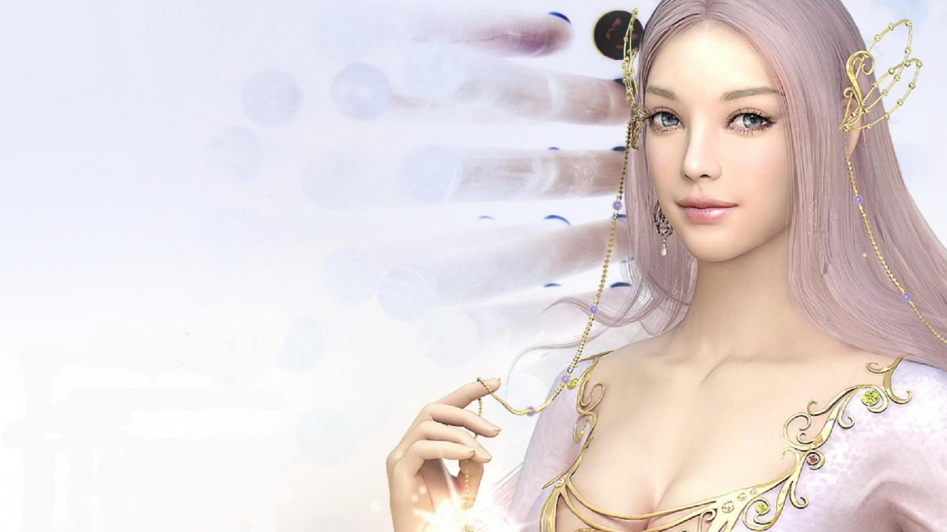 PCデスクトップにファンタジー, 青い目, 女性画像を無料でダウンロード