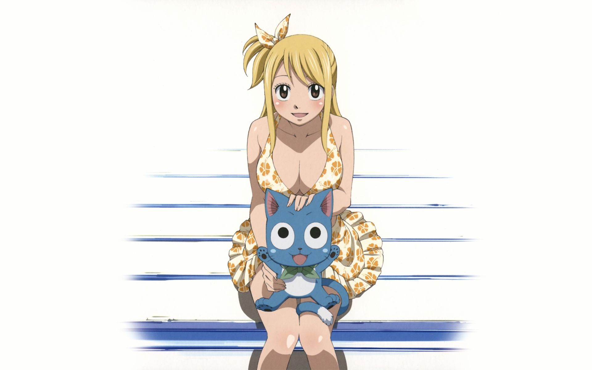 Free download wallpaper Anime, Fairy Tail, Lucy Heartfilia, Happy (Fairy Tail) on your PC desktop
