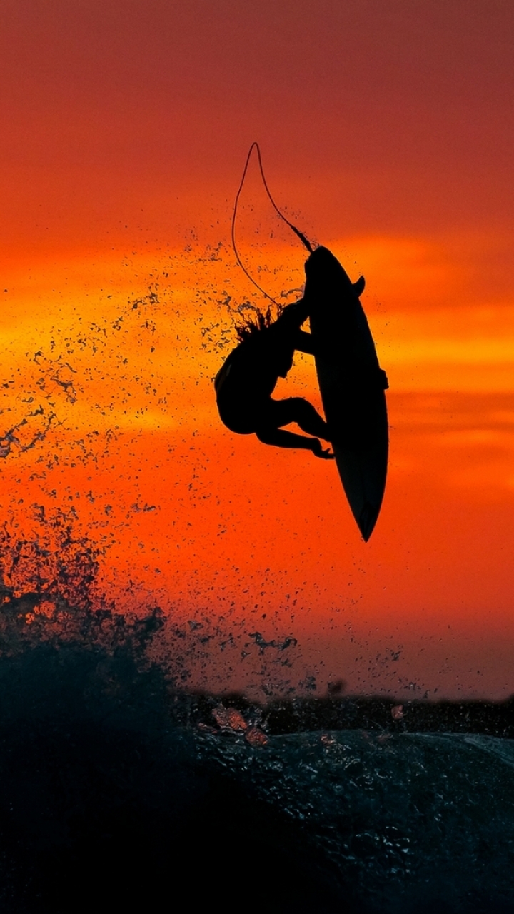 Download mobile wallpaper Sports, Sunset, Surfing for free.