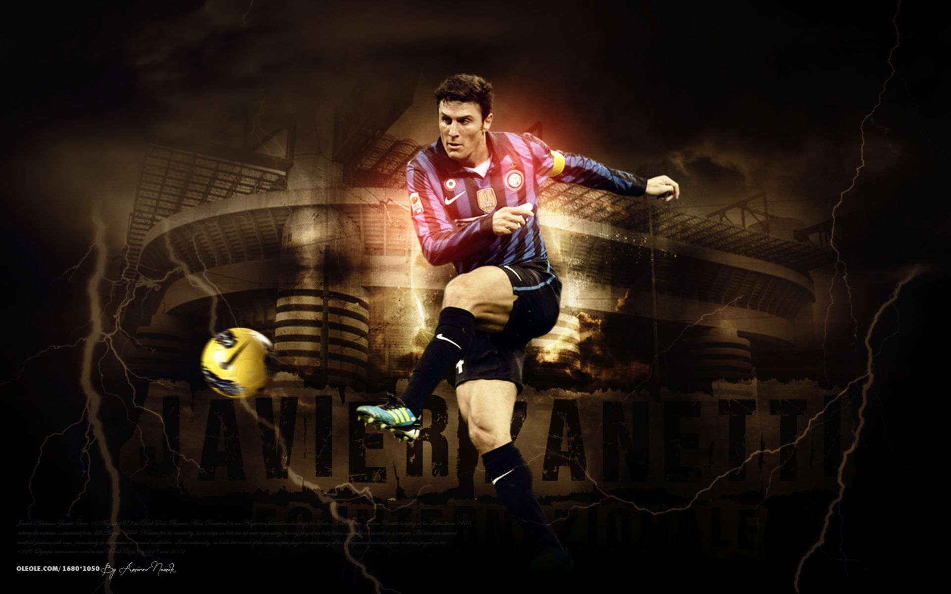Laden Sie das Sport, Fußball, Inter Mailand, Javier Zanetti-Bild kostenlos auf Ihren PC-Desktop herunter
