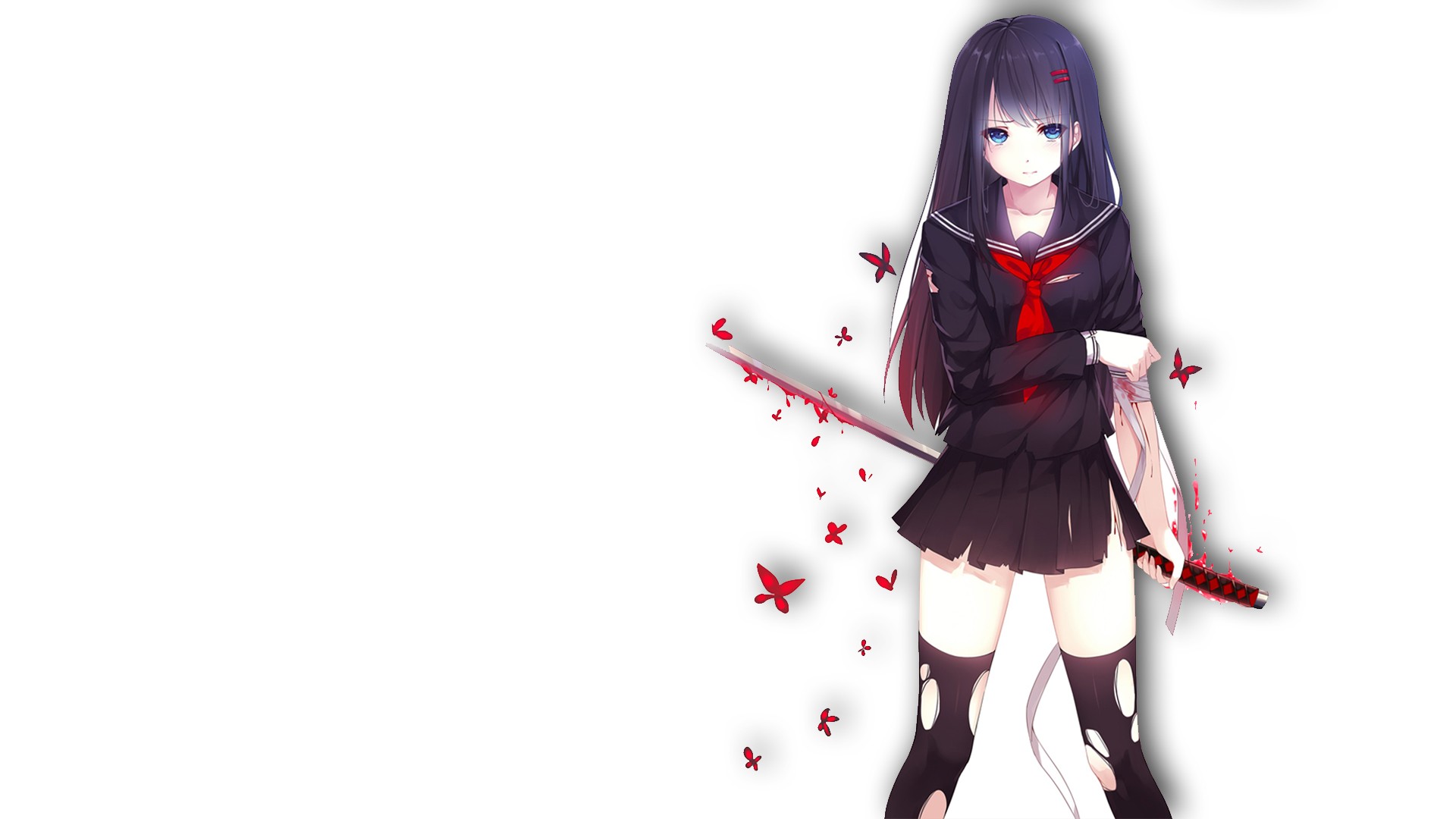 Laden Sie das Mädchen, Blut, Animes-Bild kostenlos auf Ihren PC-Desktop herunter