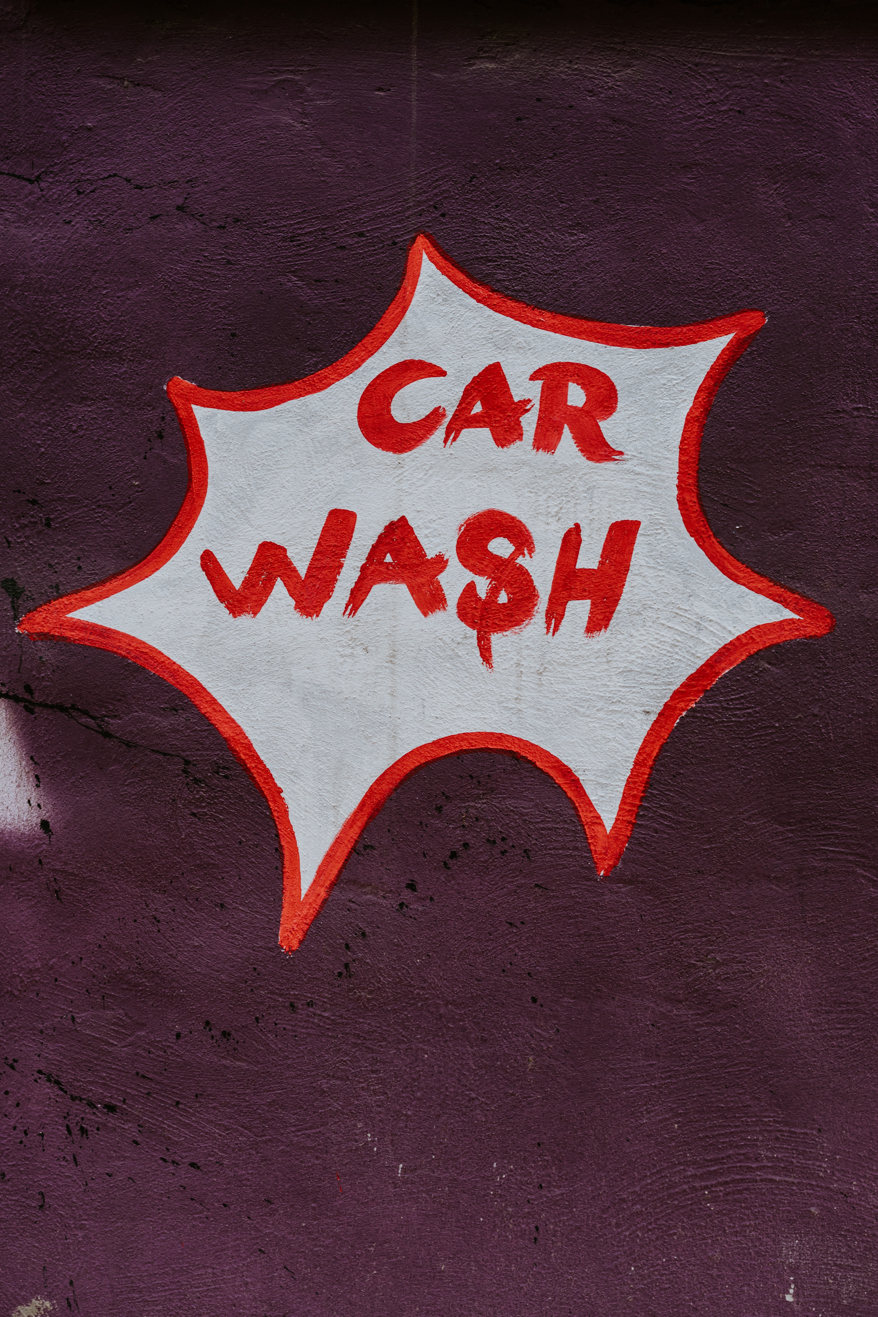 Download mobile wallpaper Car Wash, Wall, Inscription, Words, Word for free.