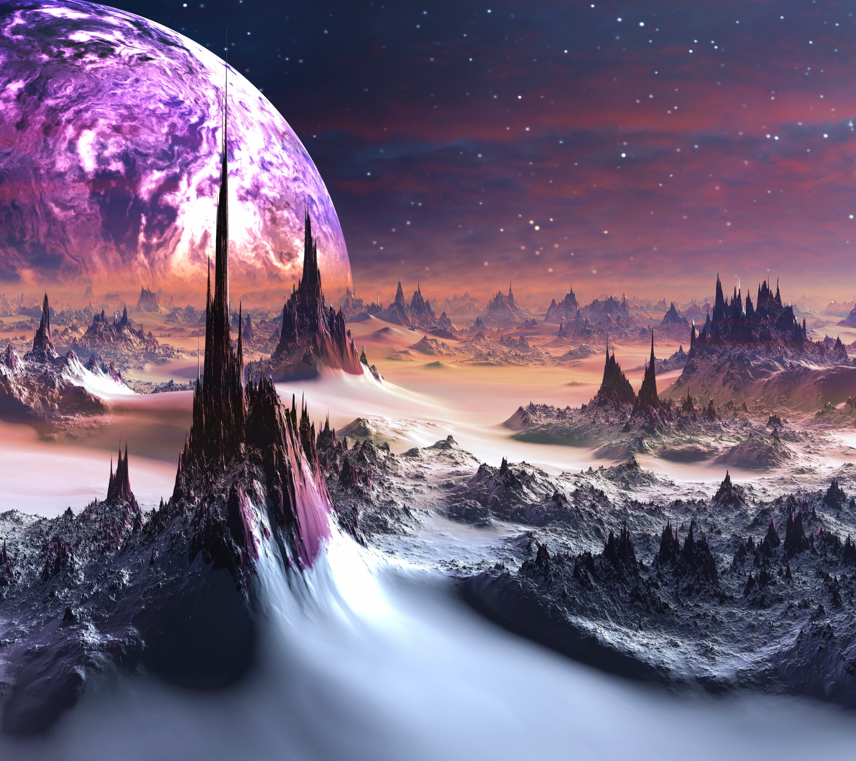 Free download wallpaper Landscape, Space, Planet, Sci Fi on your PC desktop
