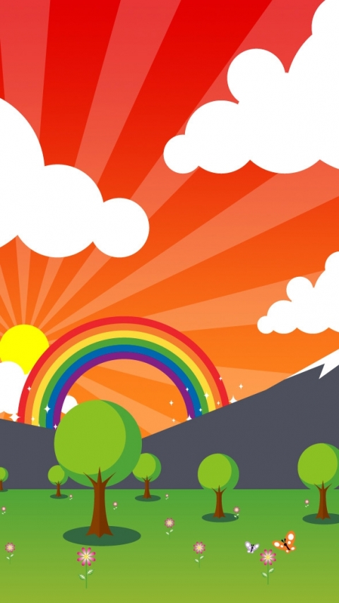 無料モバイル壁紙カラフル, 虹, 可愛い, クマ, 他の, ユーモアをダウンロードします。