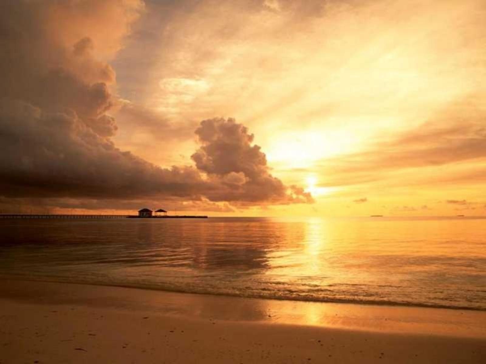 PCデスクトップに夜明け, 風景, 自然, スカイ, 海, オレンジ, 雲画像を無料でダウンロード