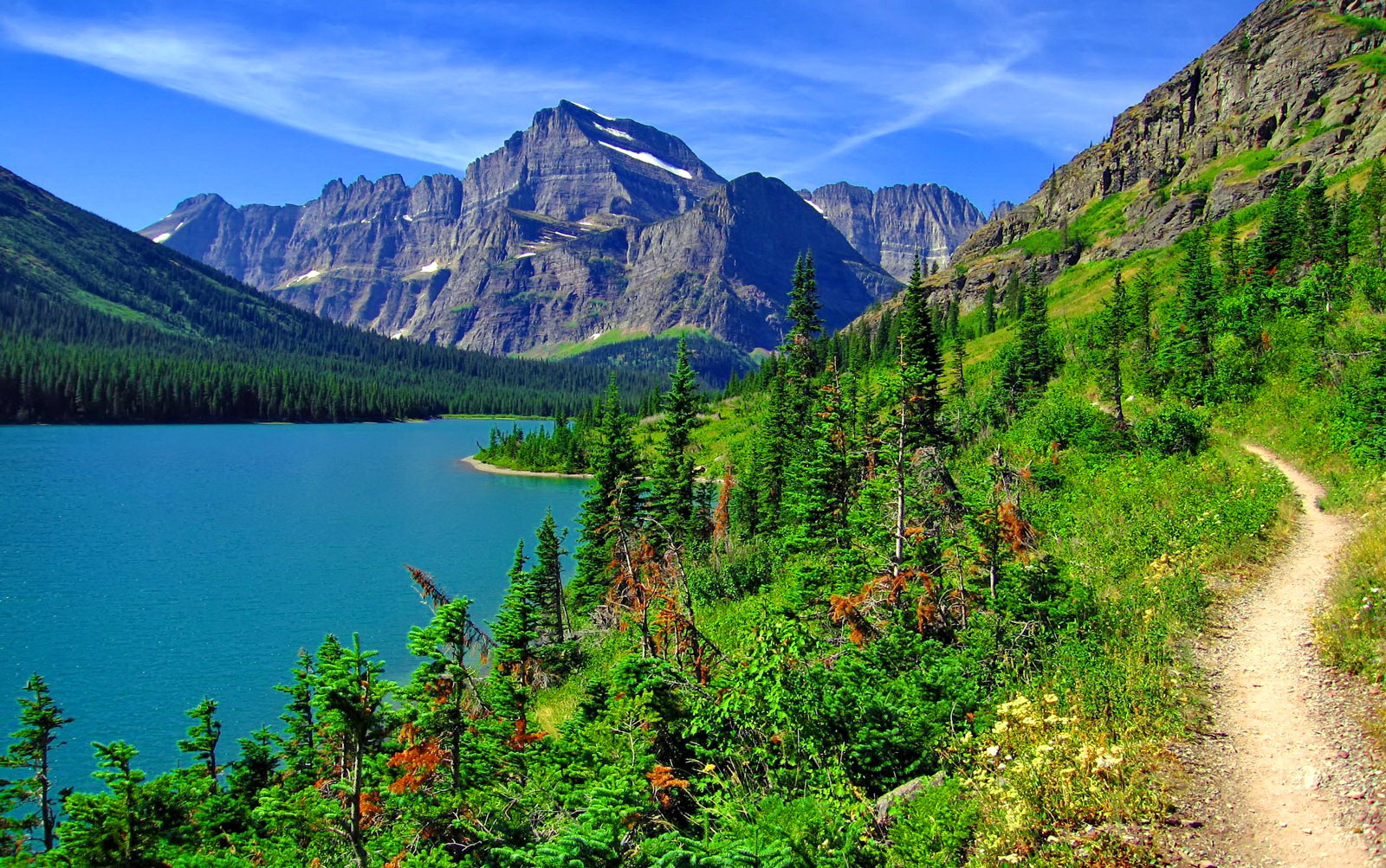 Descarga gratuita de fondo de pantalla para móvil de Montaña, Lago, Camino, Árbol, Tierra/naturaleza.