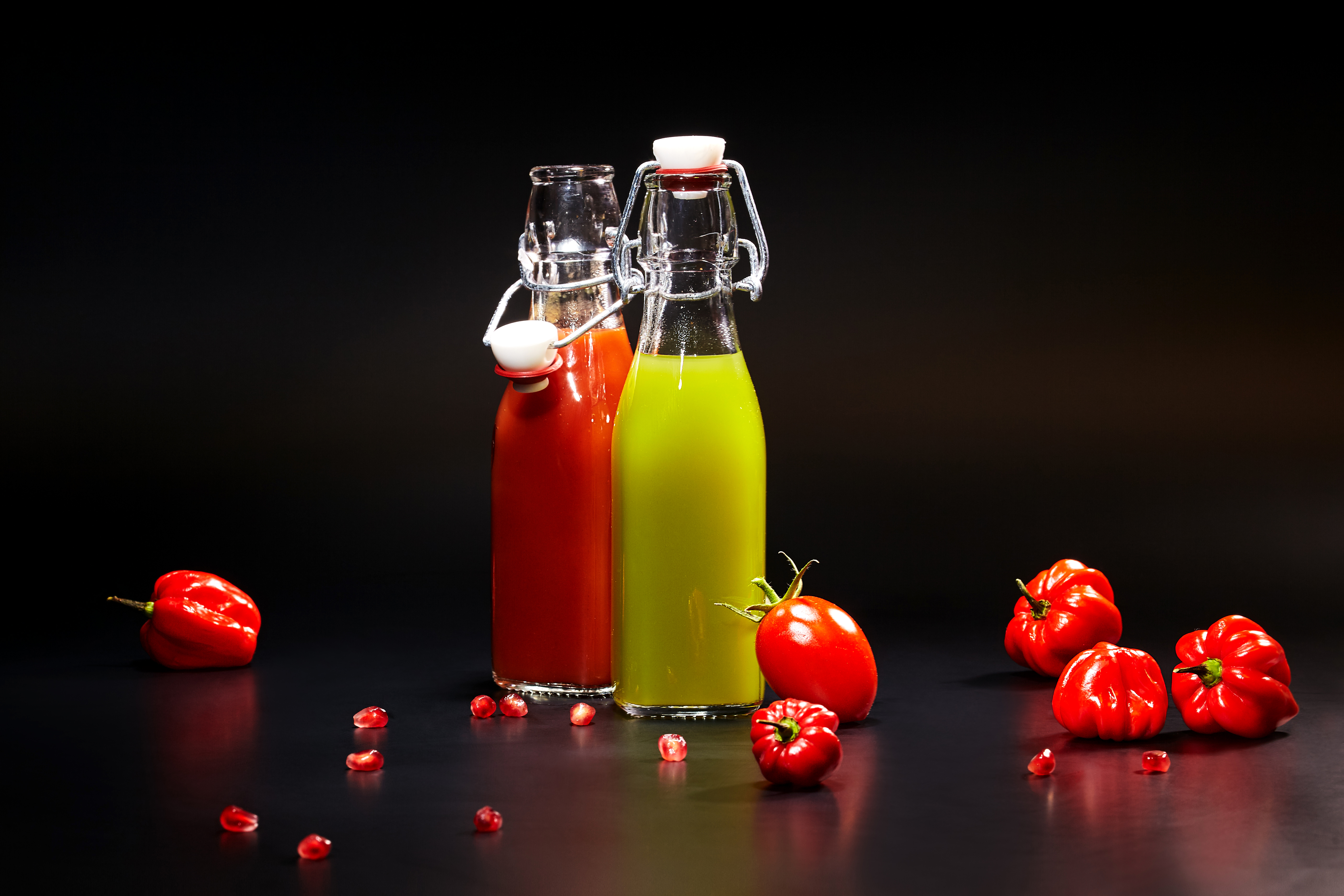 Download mobile wallpaper Food, Bottle, Tomato, Juice for free.