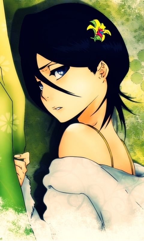 Handy-Wallpaper Bleach, Rukia Kuchiki, Animes kostenlos herunterladen.