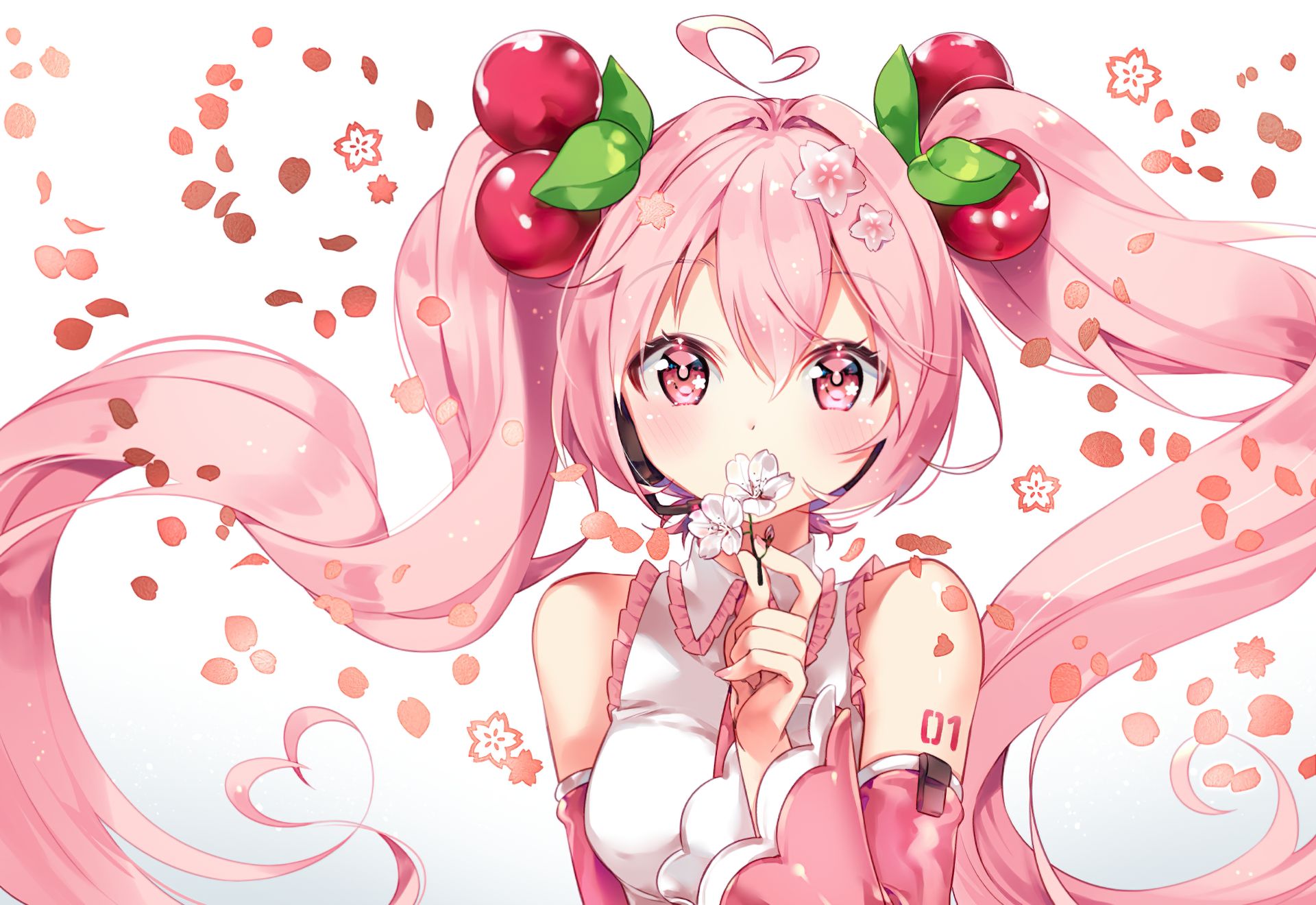 Free download wallpaper Anime, Vocaloid, Sakura Miku on your PC desktop