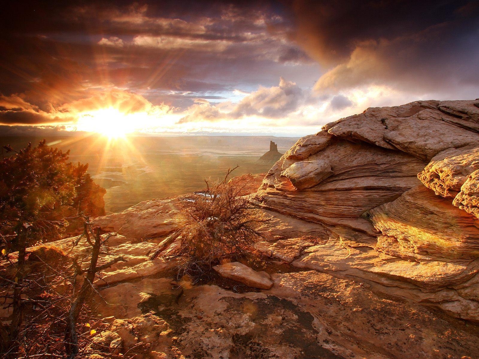 Laden Sie das Landschaft, Sunset, Stones, Sky, Sun-Bild kostenlos auf Ihren PC-Desktop herunter