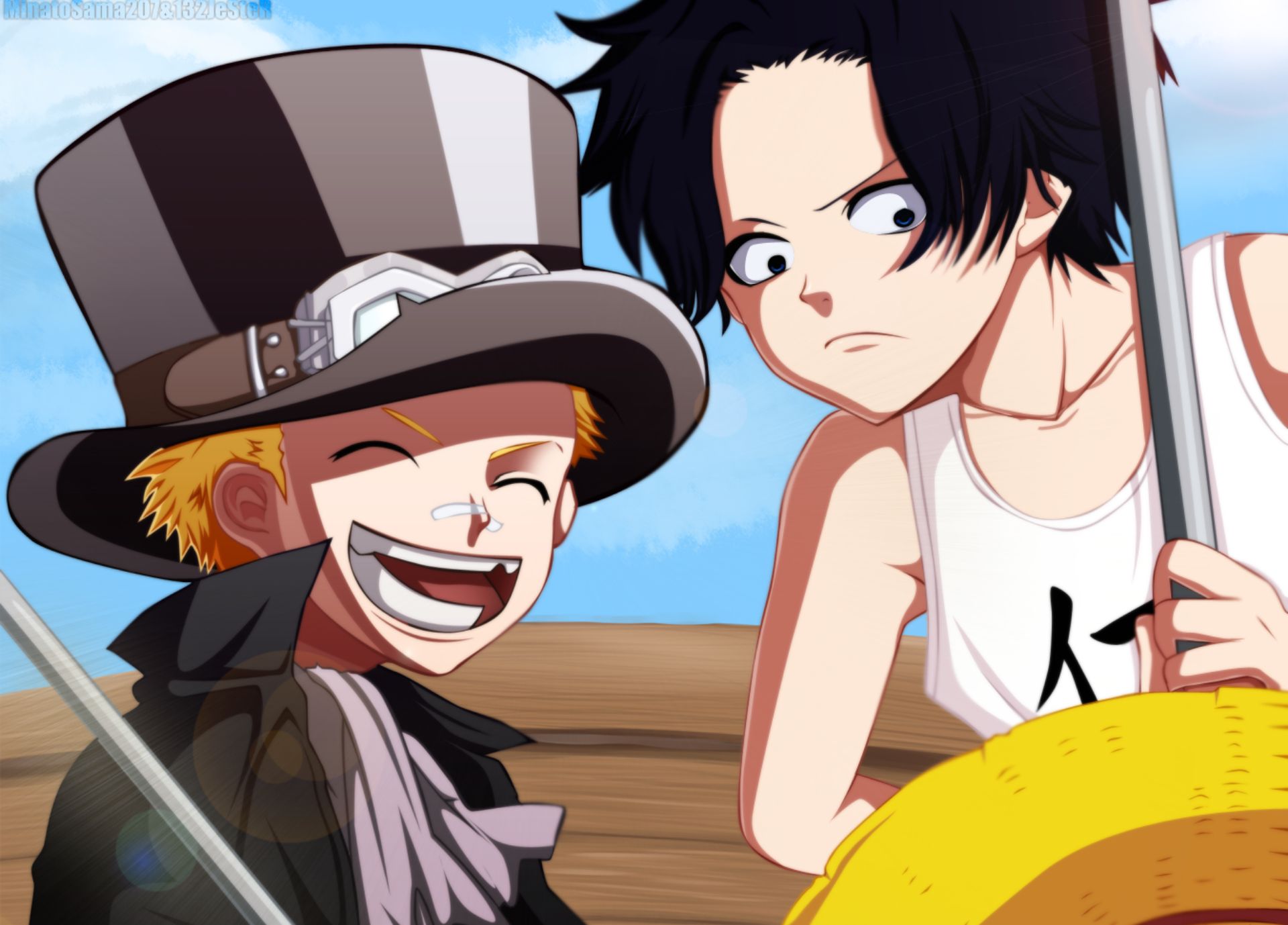 Laden Sie das Animes, Portgas D Ace, One Piece, Sabo (Einteiler)-Bild kostenlos auf Ihren PC-Desktop herunter