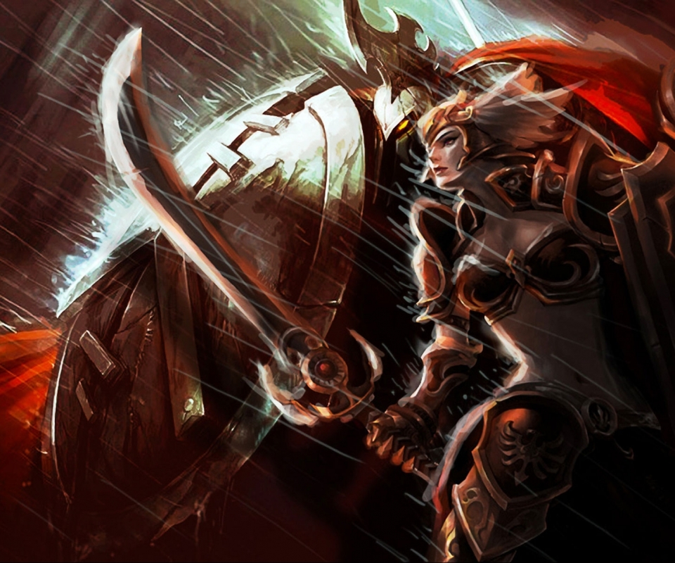Download mobile wallpaper League Of Legends, Video Game, Pantheon (League Of Legends), Leona (League Of Legends) for free.