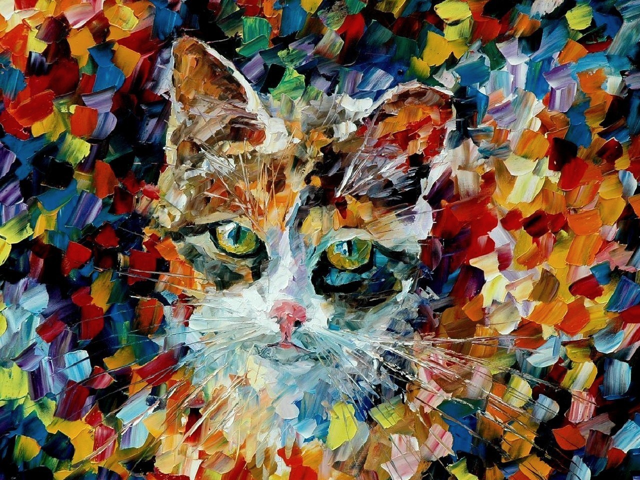 Handy-Wallpaper Bilder, Kunst, Tiere, Katzen kostenlos herunterladen.