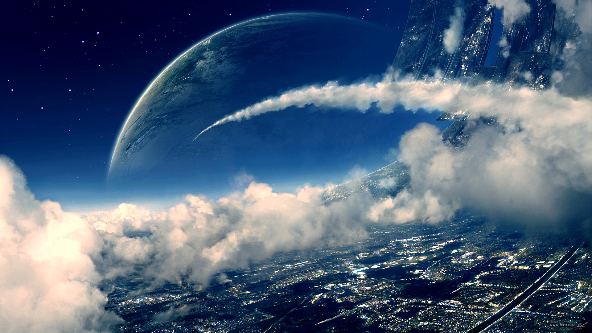 Download mobile wallpaper City, Planet, Sci Fi, Photography, Manipulation for free.