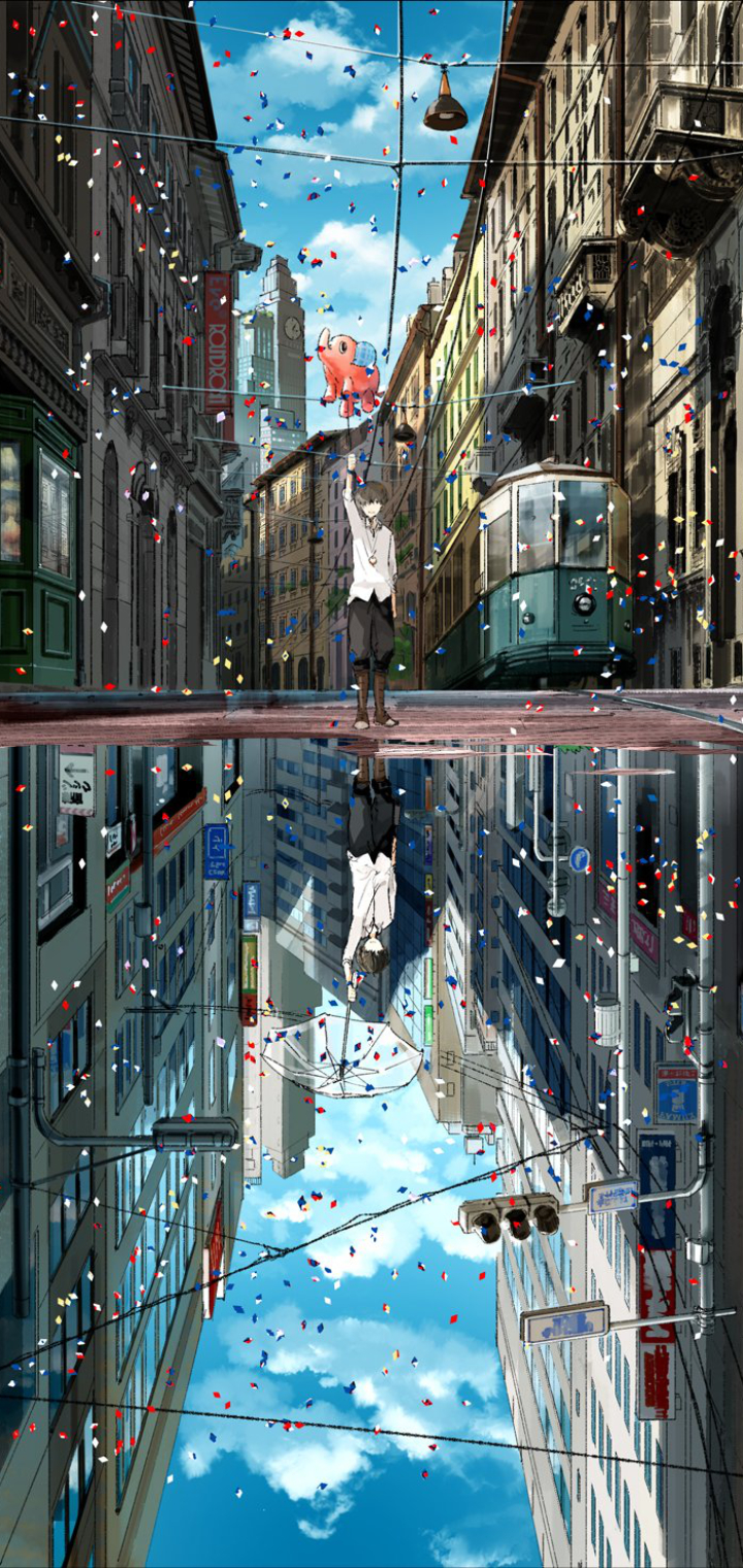 Download mobile wallpaper Anime, City for free.