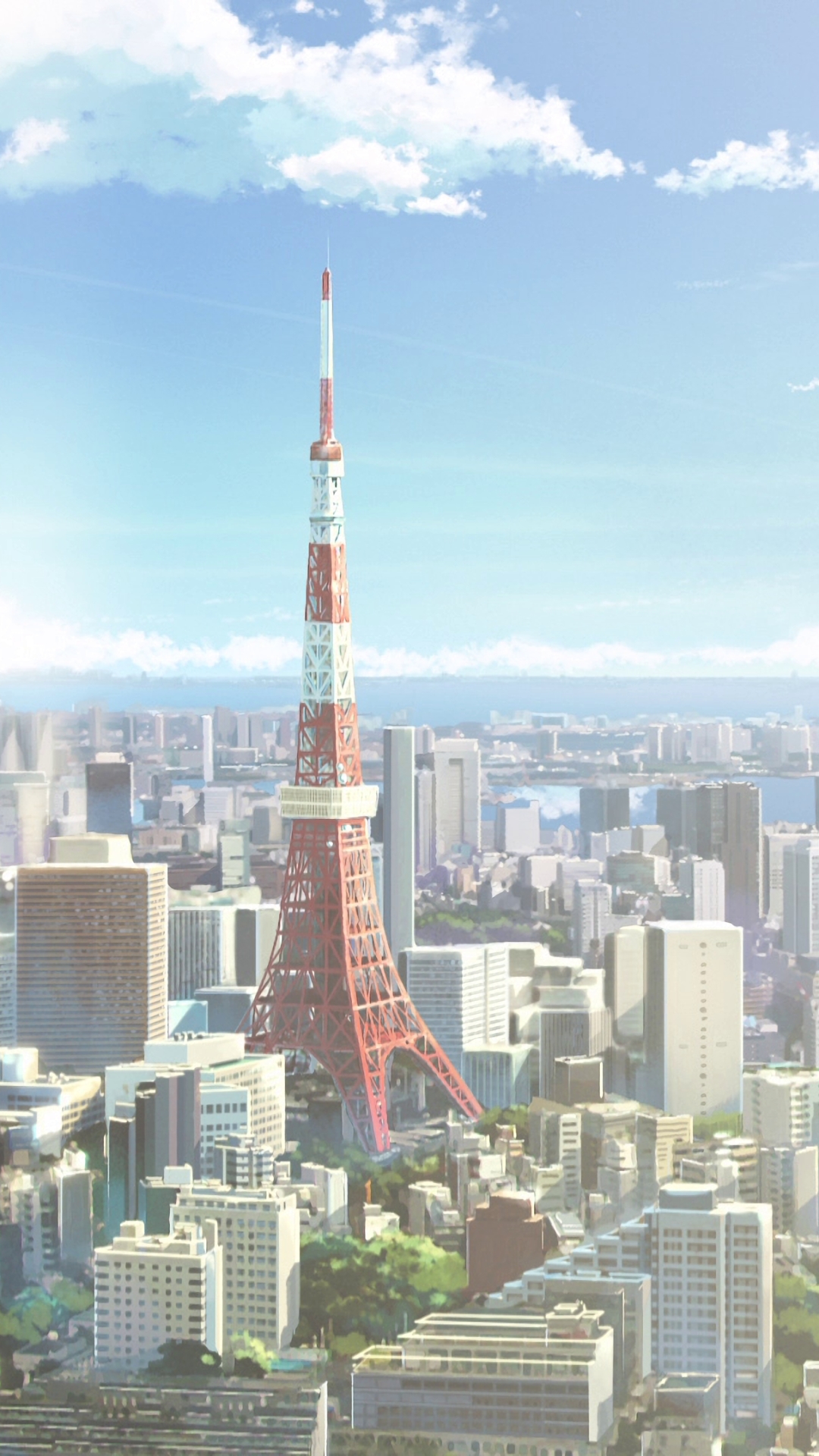 Download mobile wallpaper Anime, Sky, City, Tokyo, Skyline, Tokyo Tower, Your Name, Kimi No Na Wa for free.