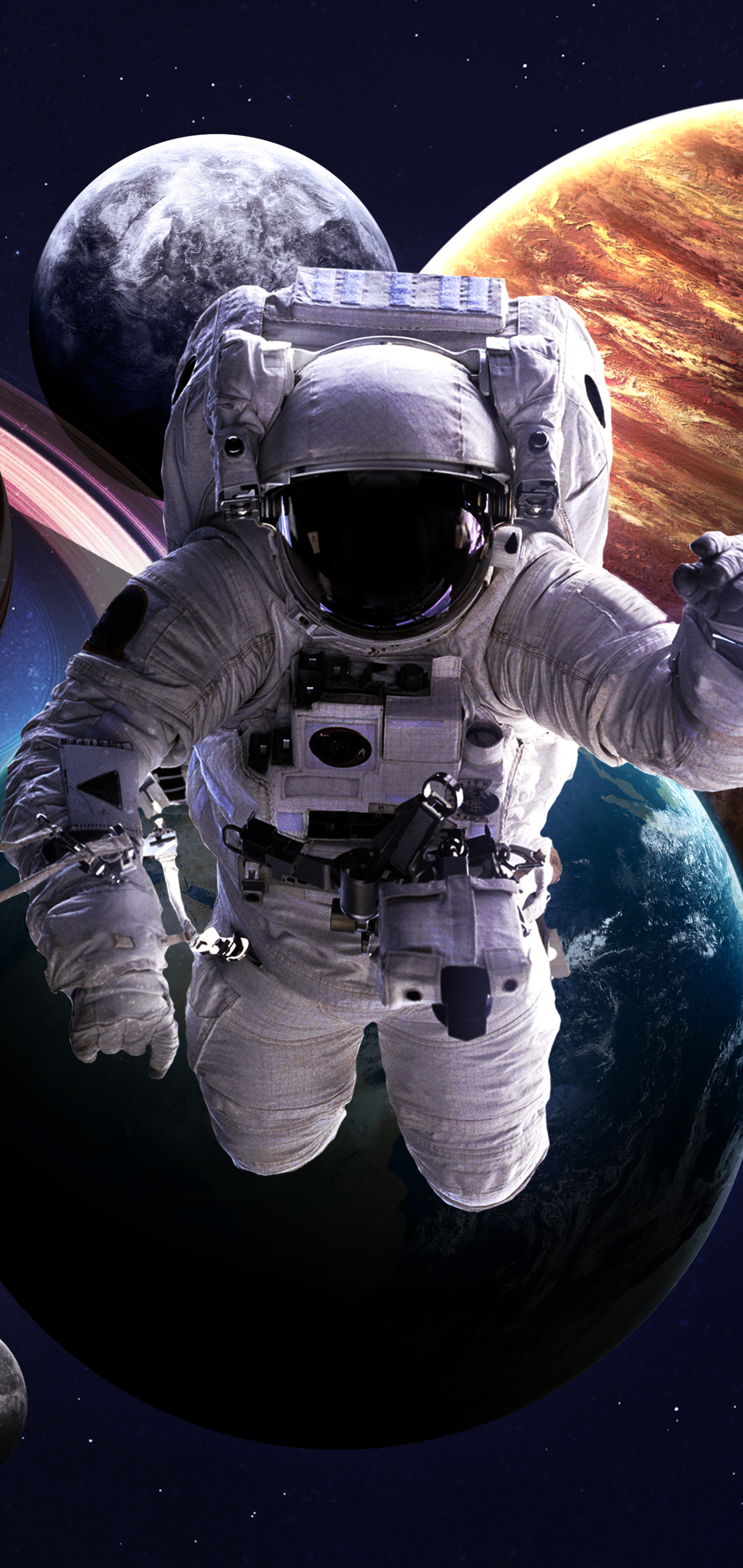1344468 descargar fondo de pantalla ciencia ficción, astronauta, júpiter, neptuno (planeta), espacio, saturno, tierra, marte, luna, planeta: protectores de pantalla e imágenes gratis