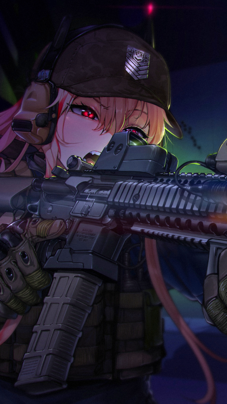 Téléchargez des papiers peints mobile Les Yeux Rouges, Jeux Vidéo, M4 Sopmod Ii (Ligne De Front Des Filles), Girls' Frontline gratuitement.