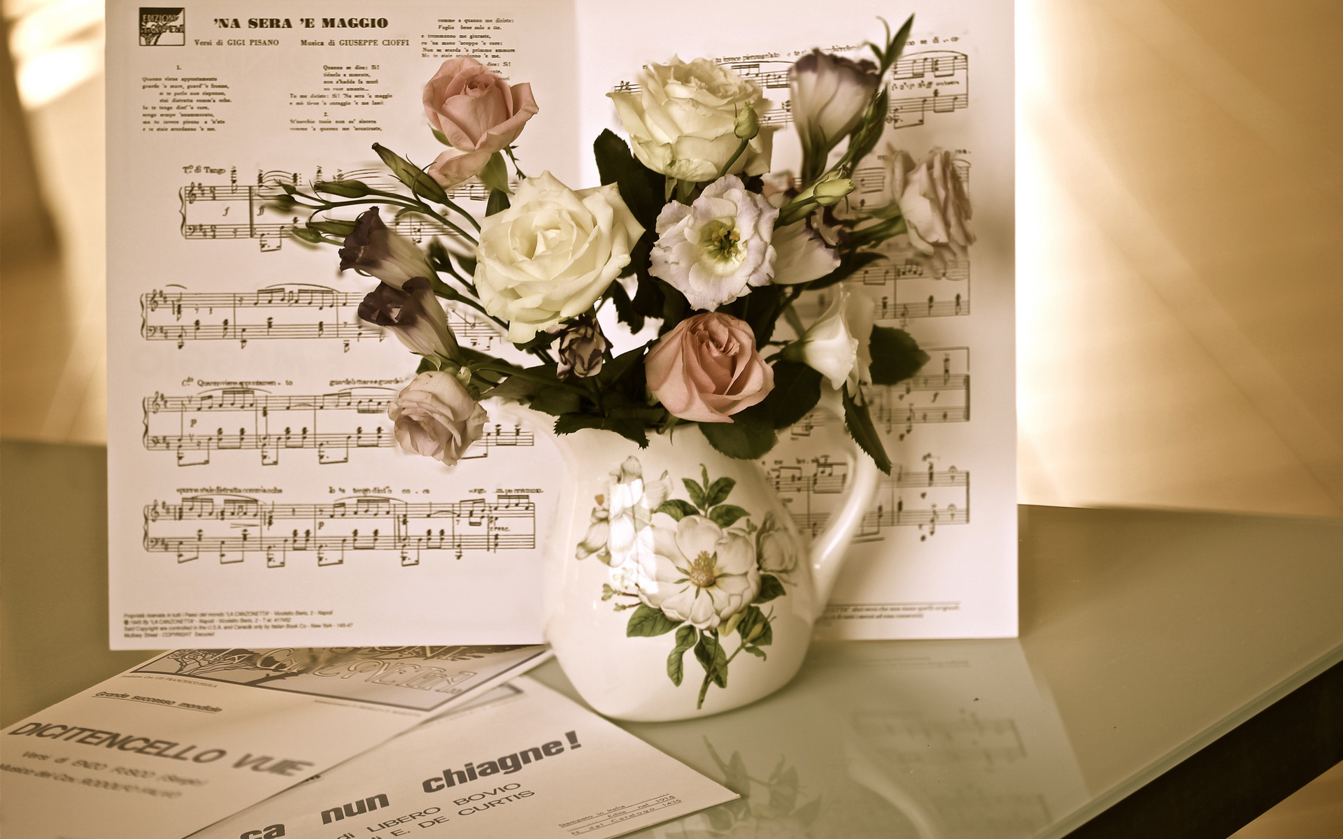sheet music, photography, still life, flower, music