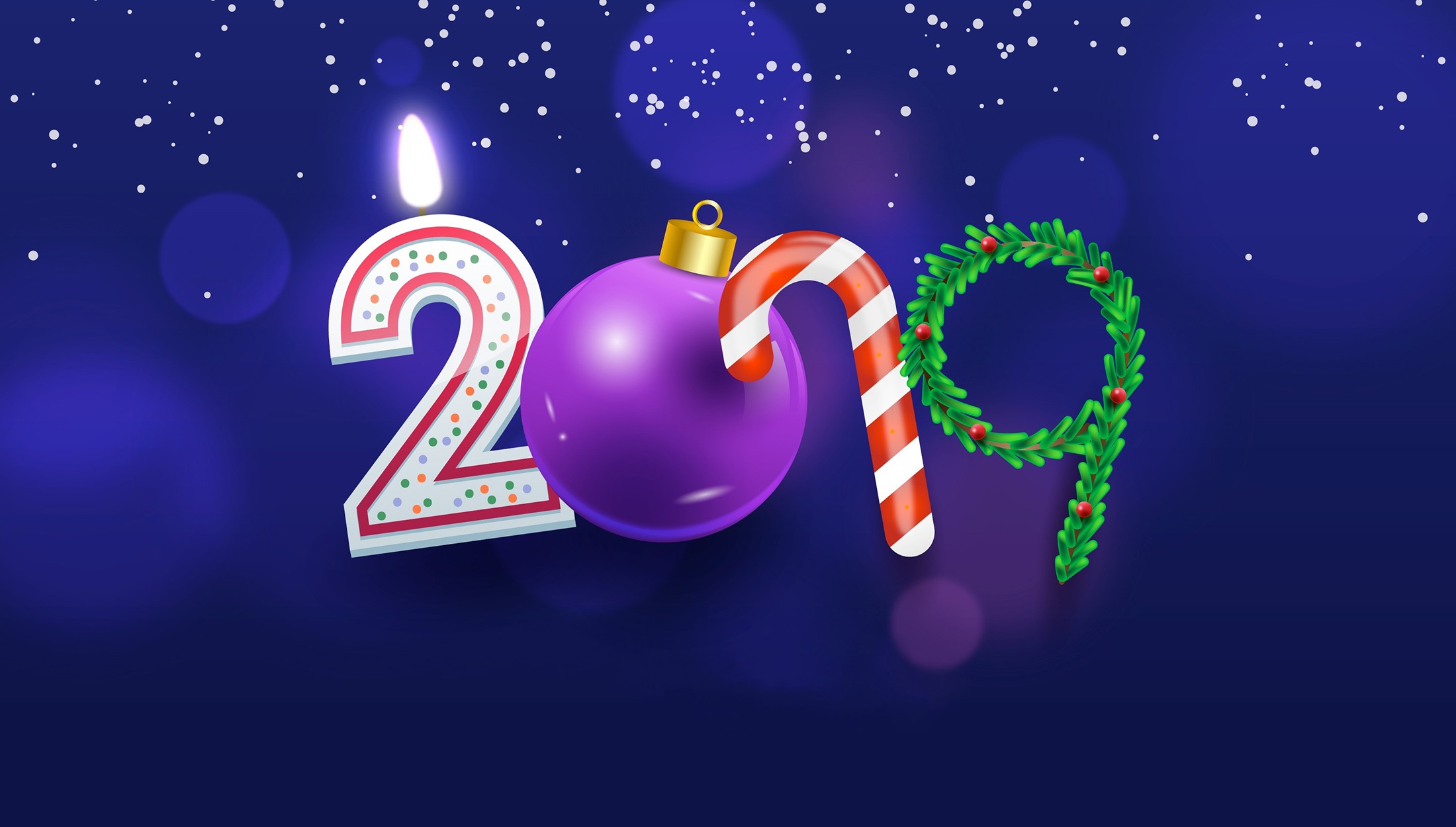 Free download wallpaper Holiday, New Year 2019 on your PC desktop