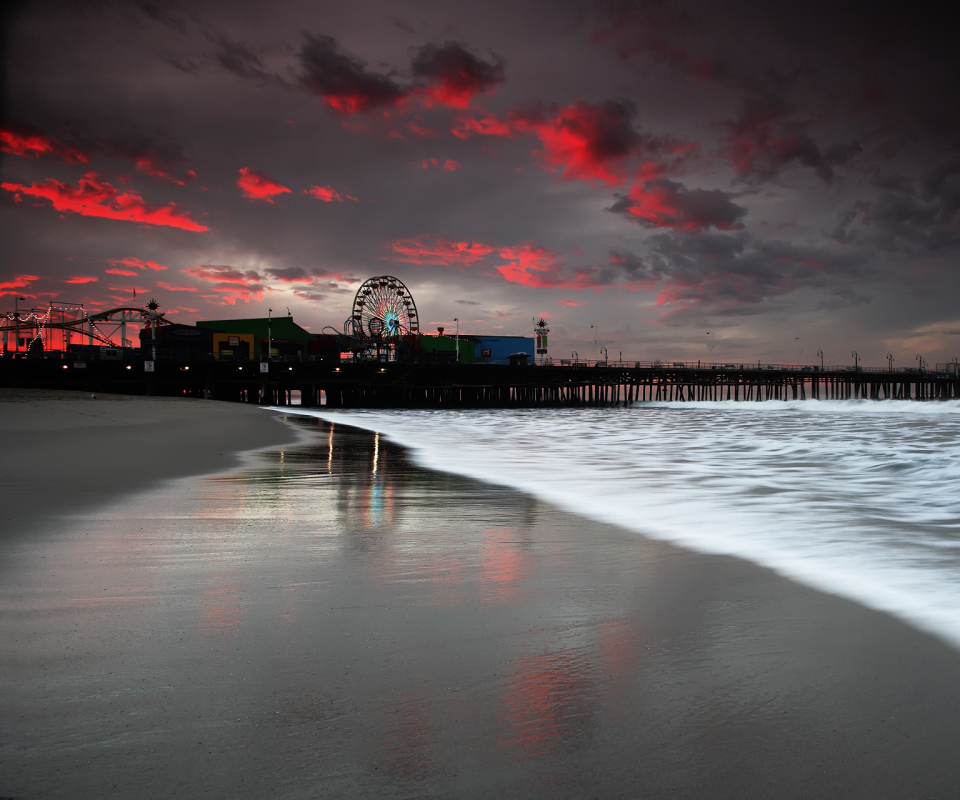 1267757 descargar imagen fotografía, pintoresco, rueda de la fortuna, noria, atardecer, puesta de sol, playa, muelle de santa mónica: fondos de pantalla y protectores de pantalla gratis