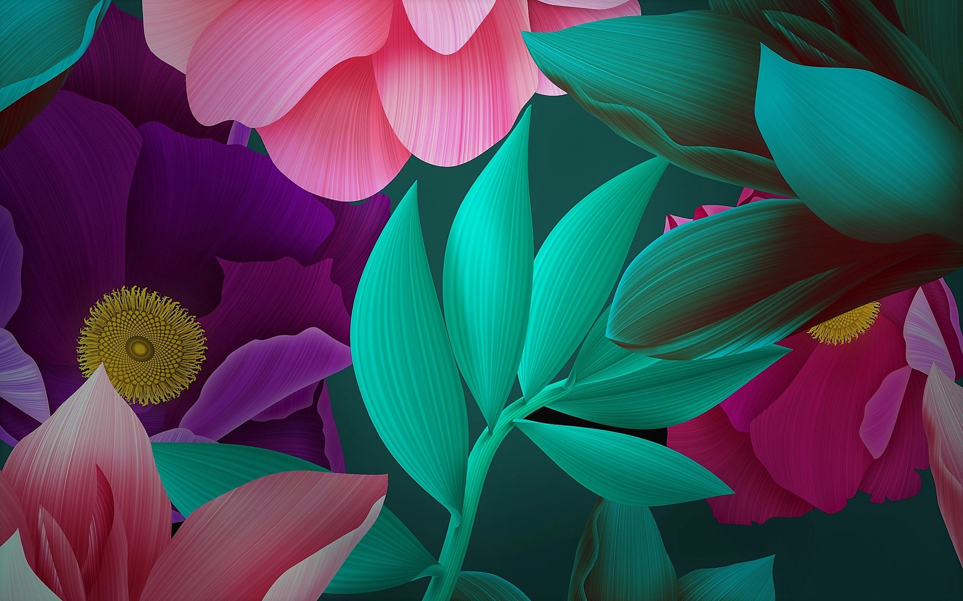 Download mobile wallpaper Flowers, Flower, Leaf, Colors, Colorful, Artistic for free.