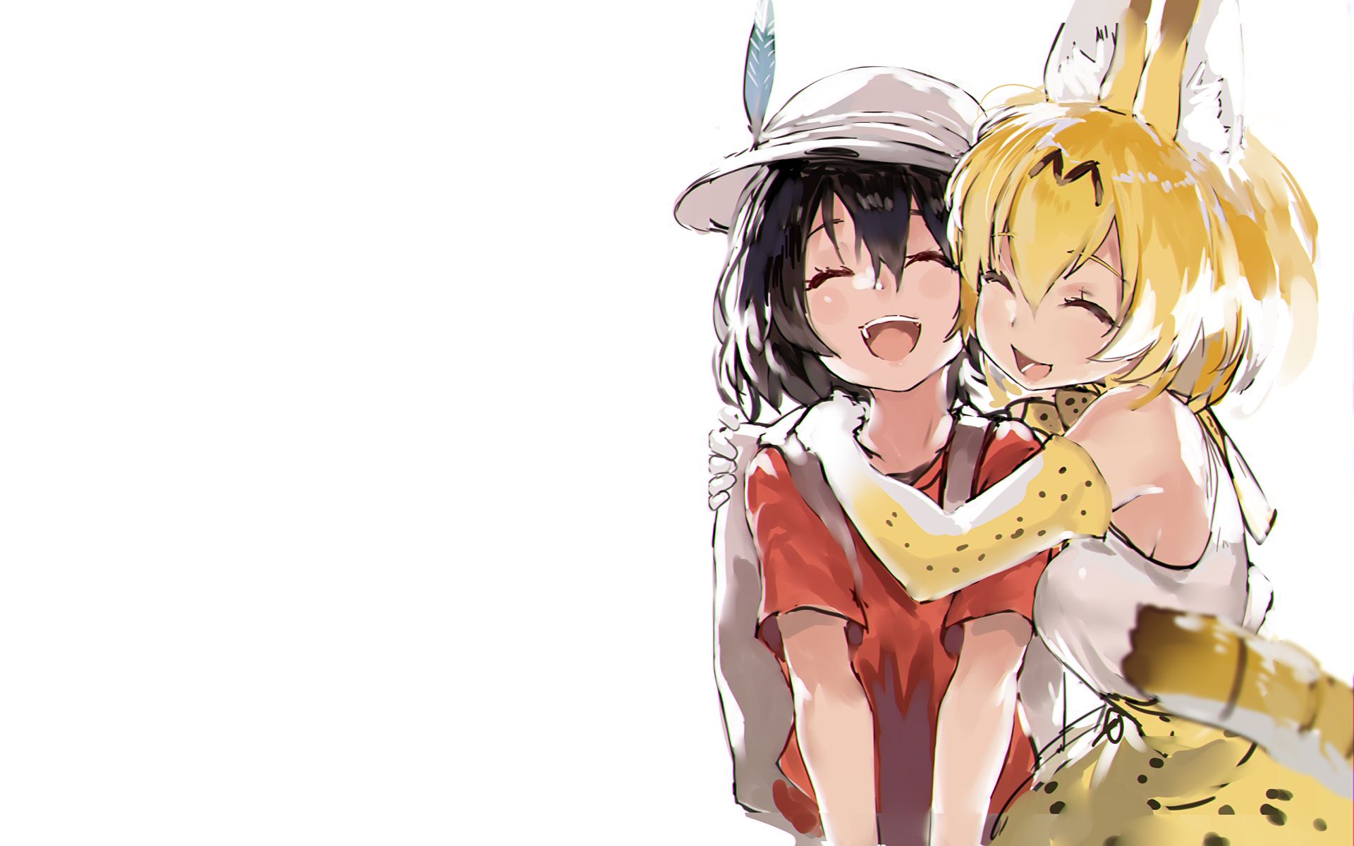 Free download wallpaper Anime, Serval (Kemono Friends), Kemono Friends, Kaban (Kemono Friends) on your PC desktop